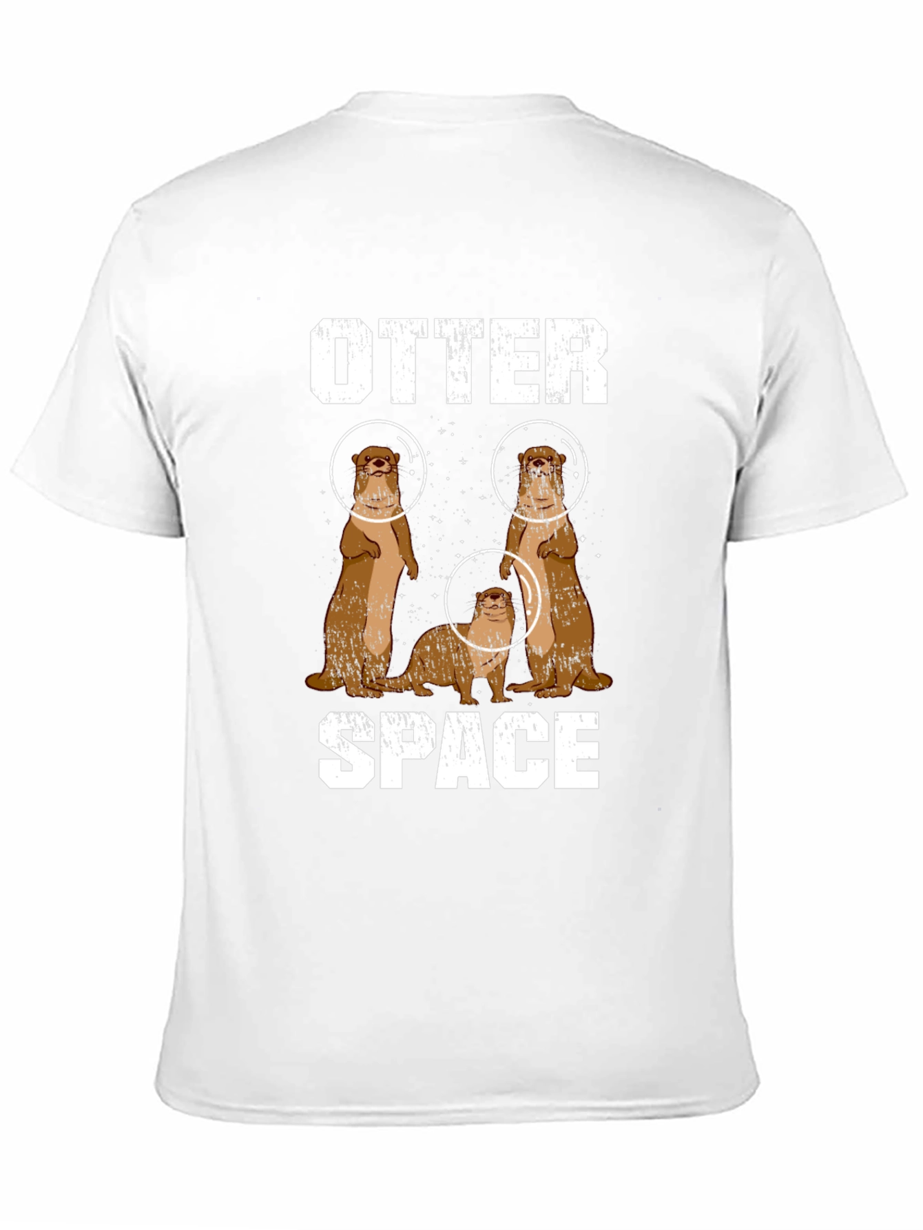 Black Otter Space Graphic Tee - Men's Black T-Shirt view 11