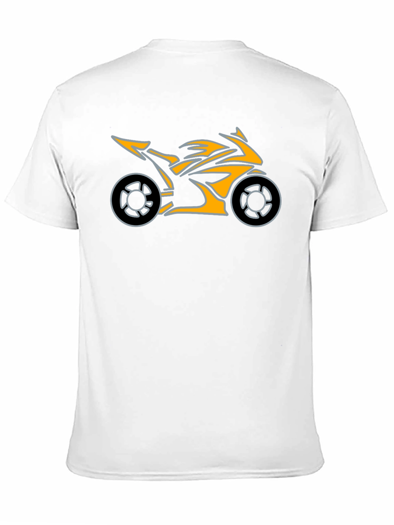 Black Motorcycle Graphic Tee - Black Cotton T-Shirt view 11