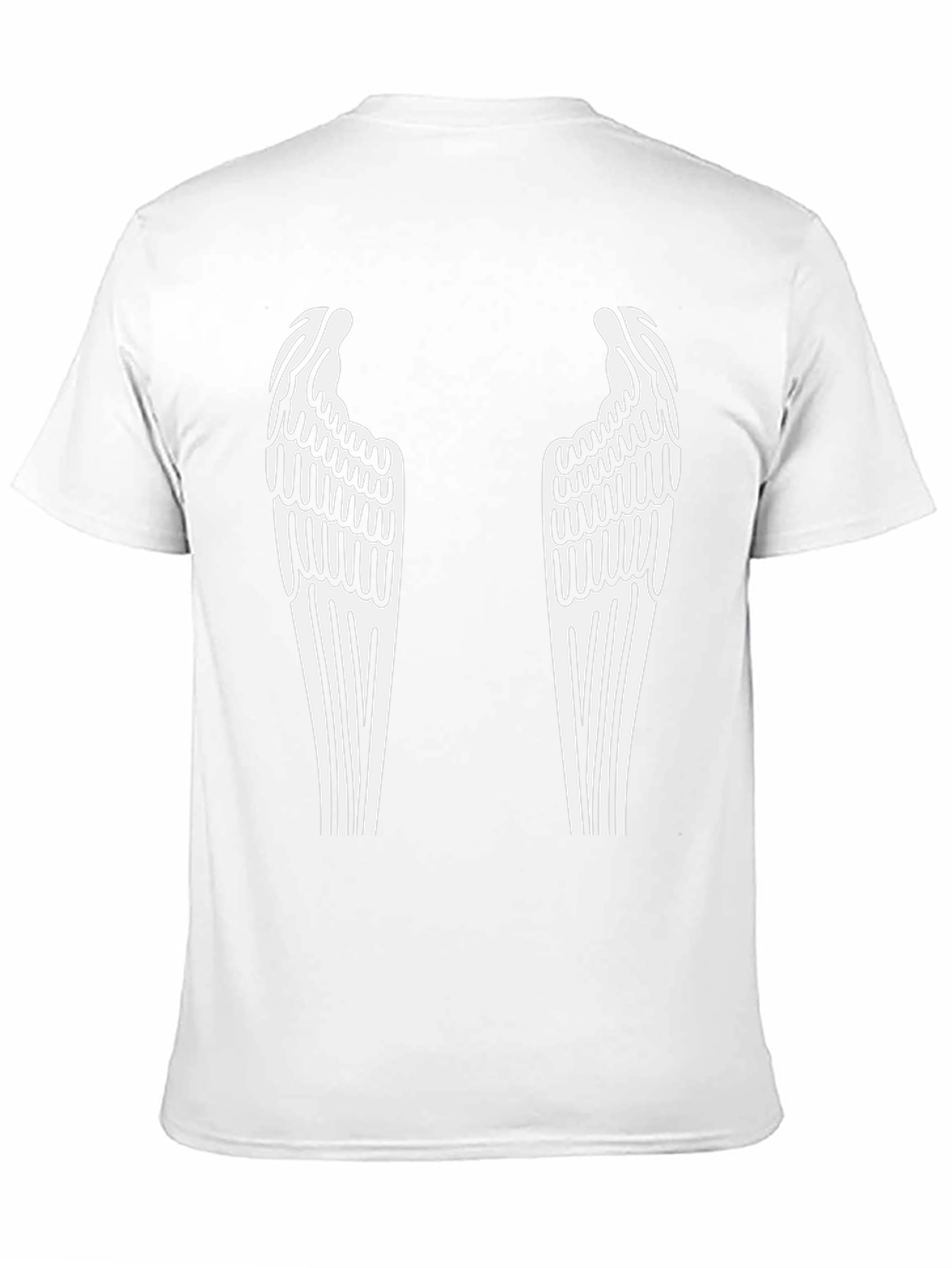 Black Angel Wings Graphic Tee - Black Cotton Blend view 11