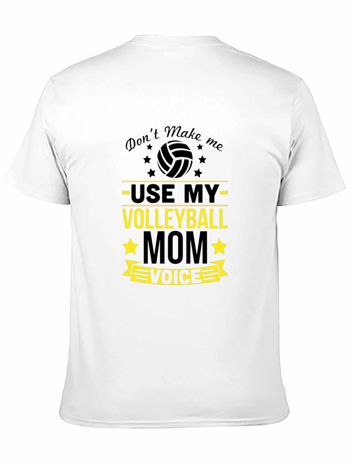 Black Volleyball Mom Voice T-Shirt - Fun Sports Tee view 11