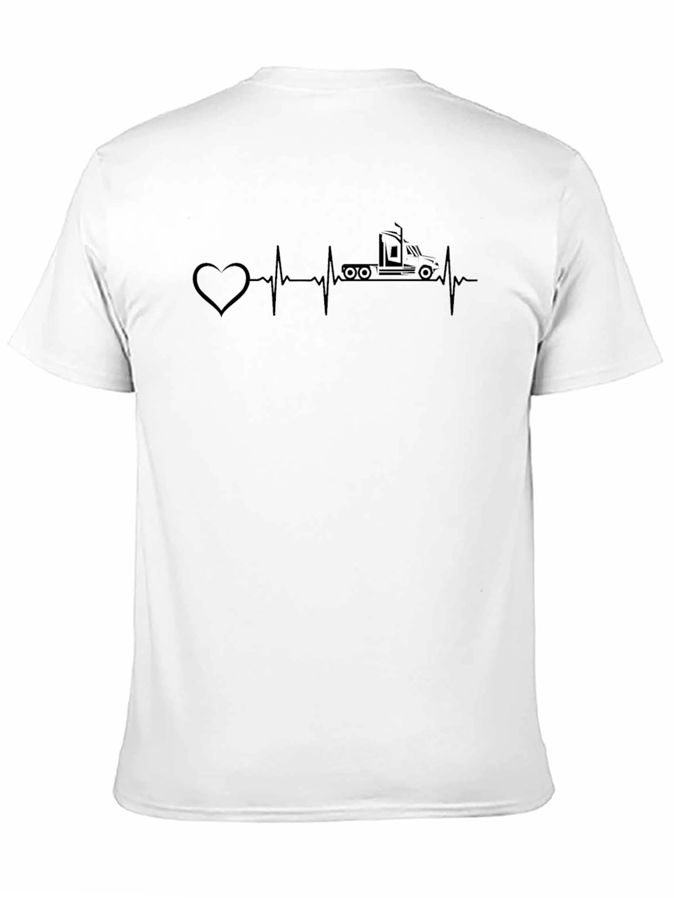Trucker Heartbeat Graphic Tee - Black - 11