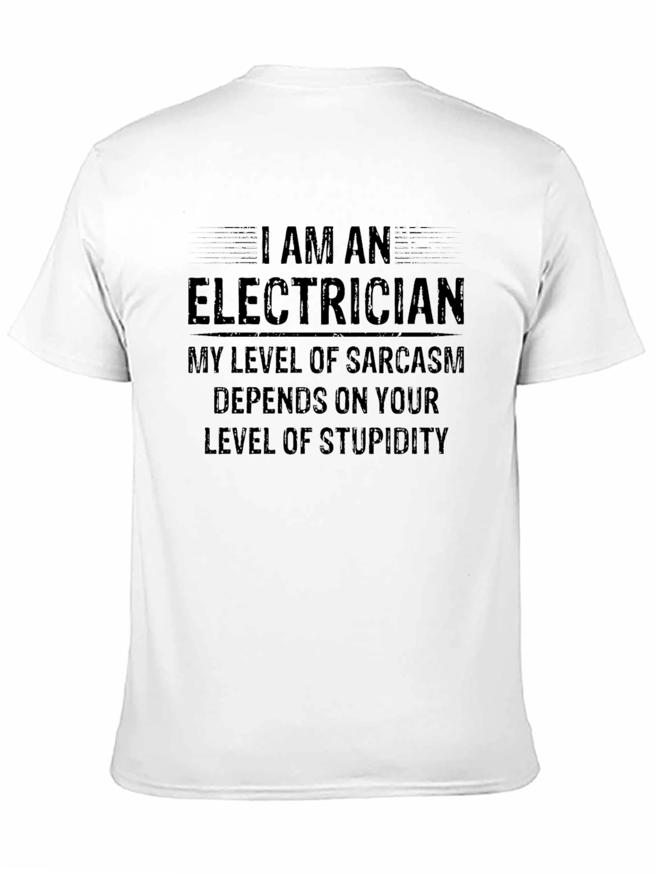 Black Electrician Sarcasm T-Shirt view 11