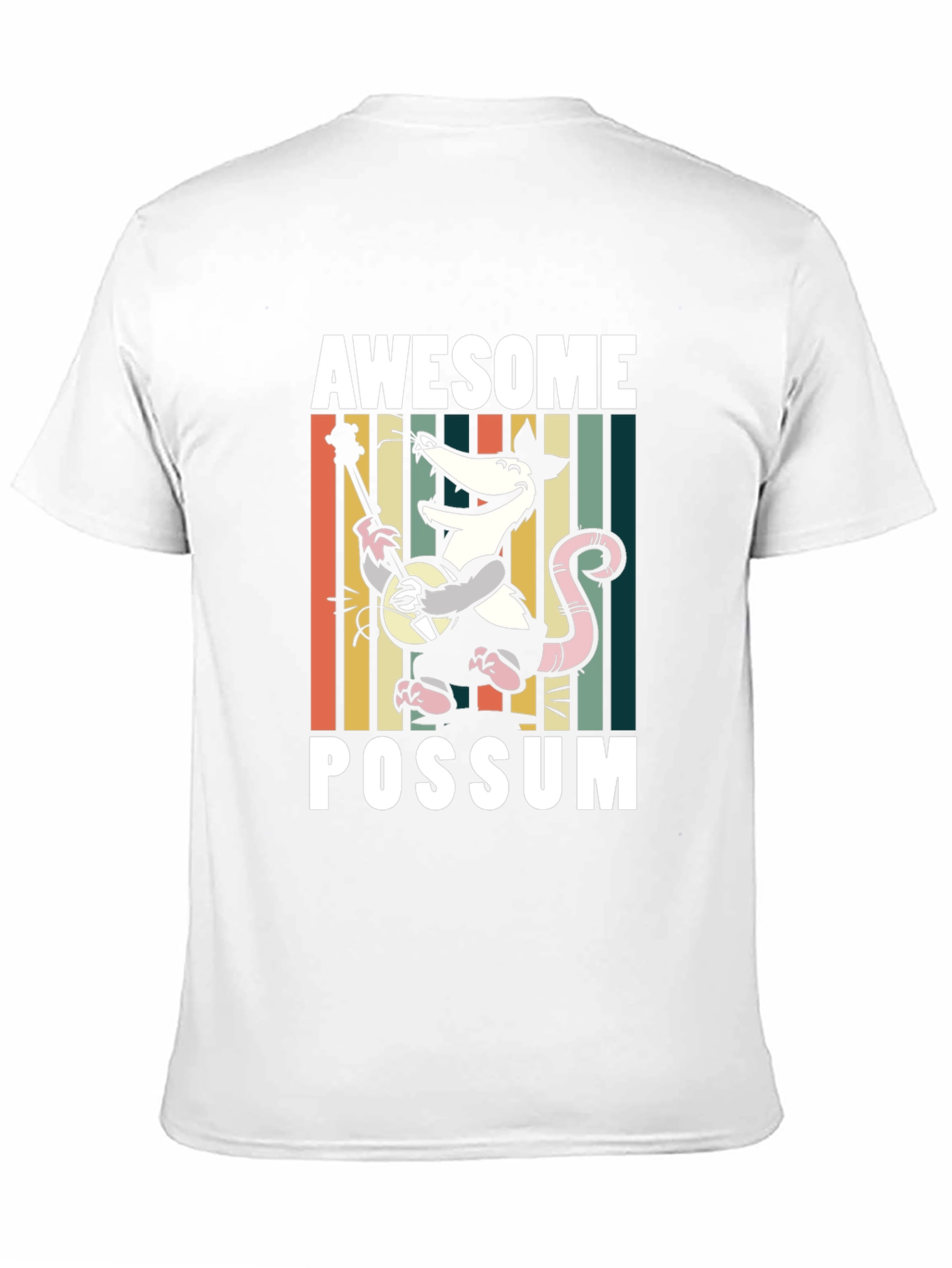 Black Awesome Possum T-Shirt, Banjo Playing Opossum Tee view 11