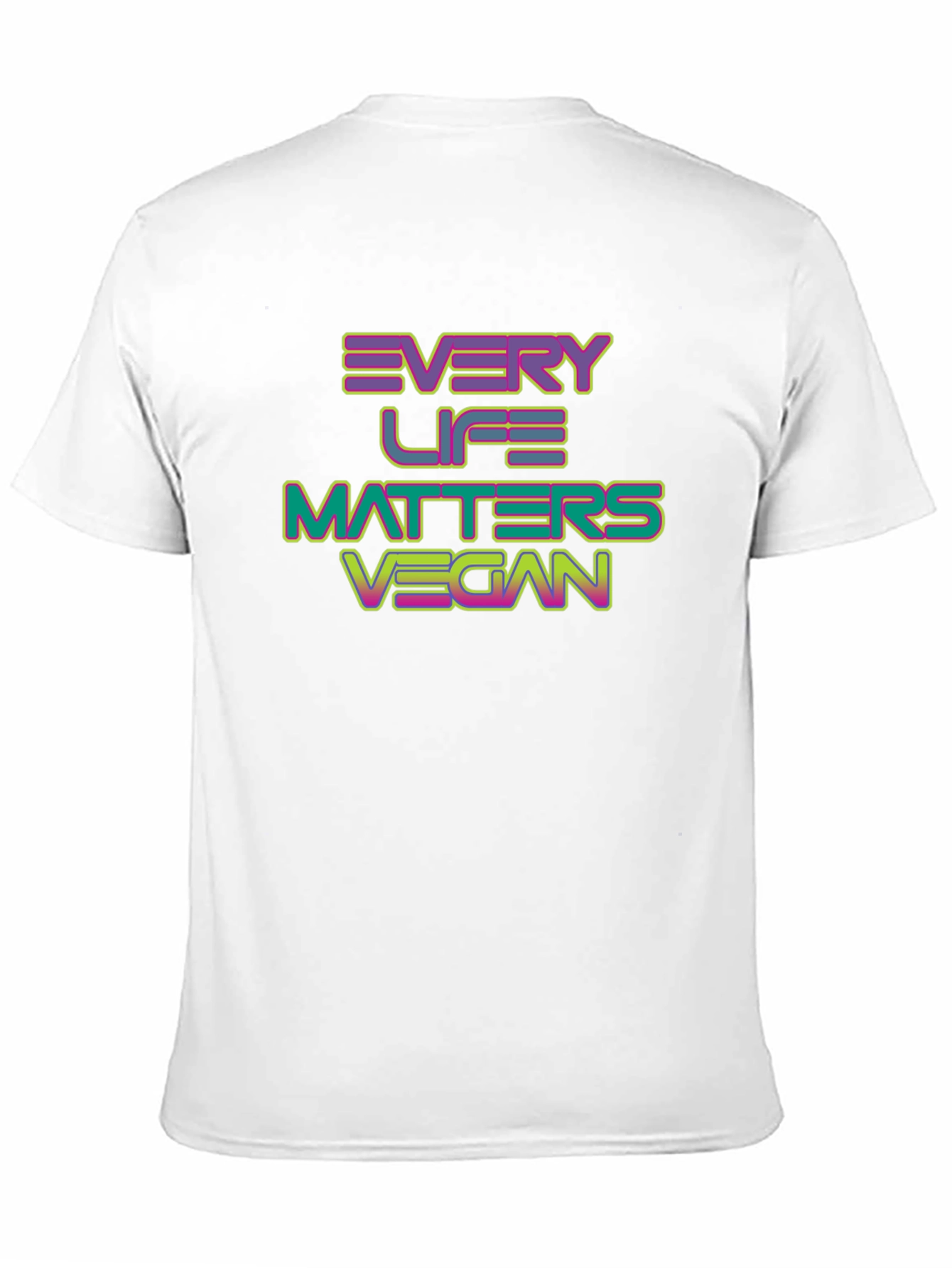 Black Every Life Matters Vegan T-Shirt - Black view 11