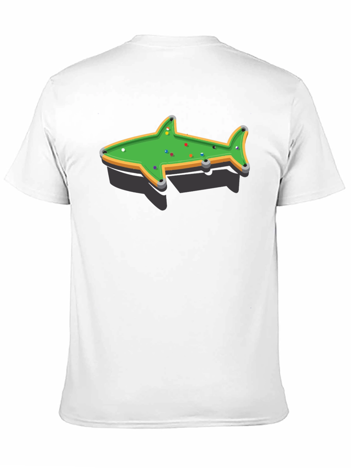 Black Shark Pool Table Graphic Tee - Unique Billiards Shirt view 11