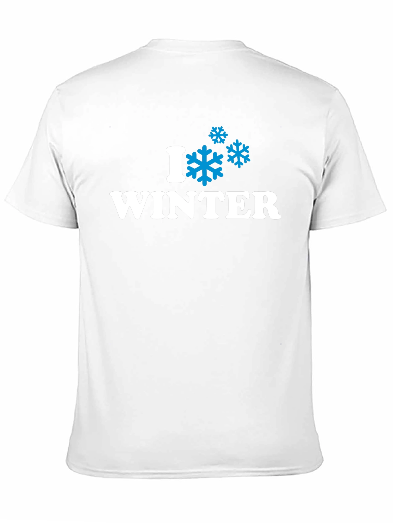 Black I Love Winter Snowflake T-Shirt - Black Cotton Blend view 11