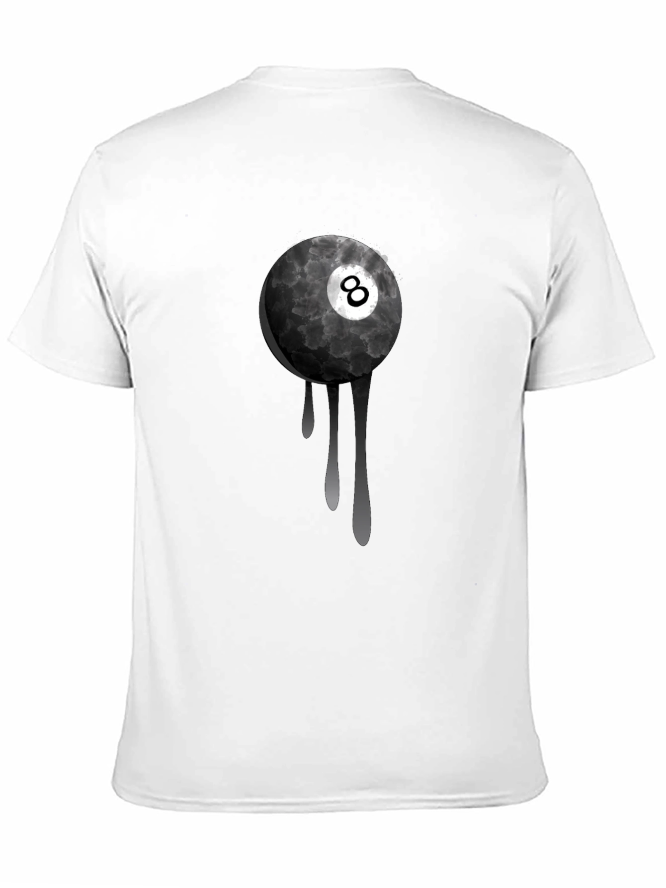 Black 8 Ball Drip Graphic Tee - Stylish Men's T-Shirt view 11