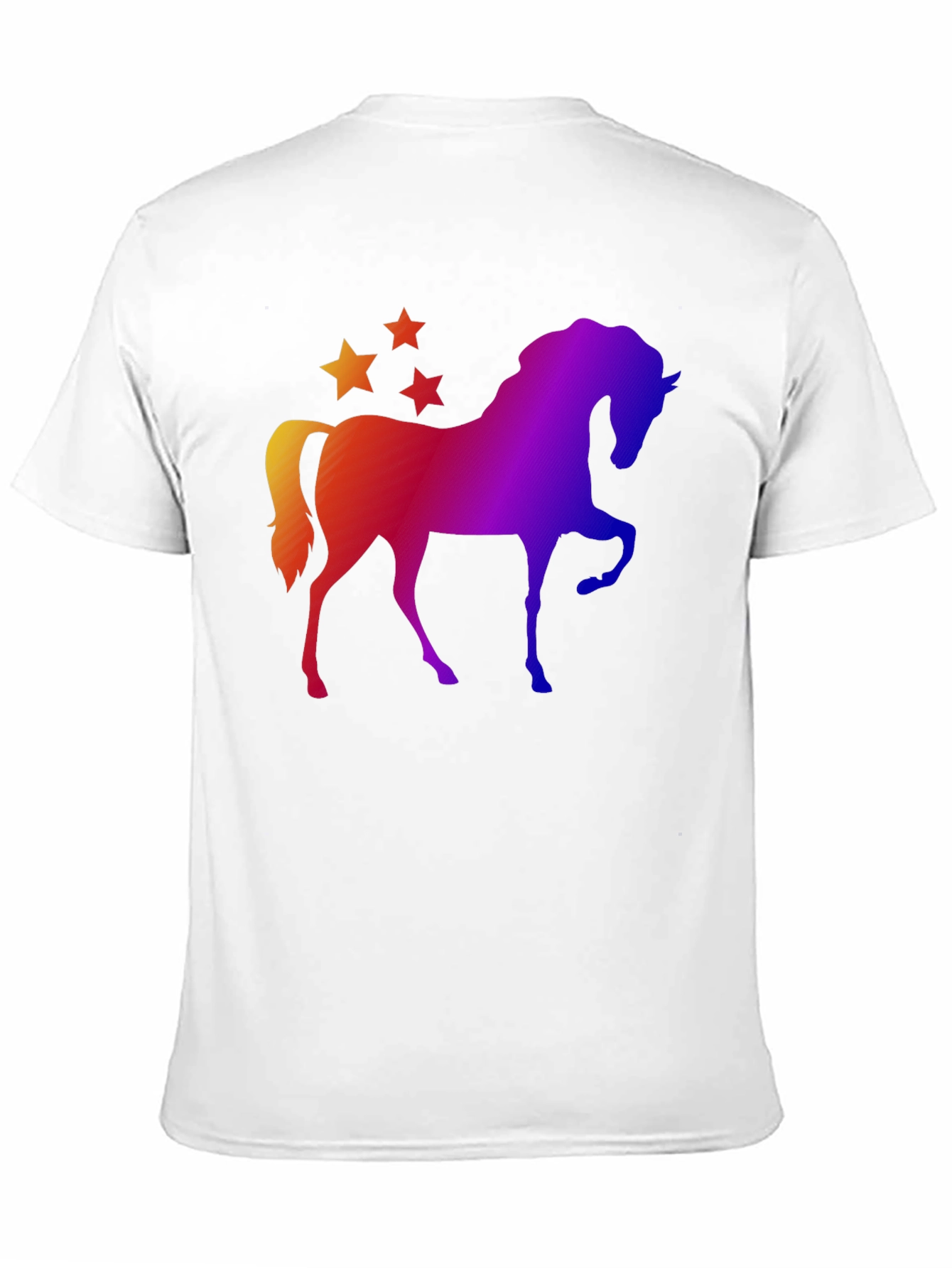 Black Rainbow Horse and Stars Graphic Tee view 11