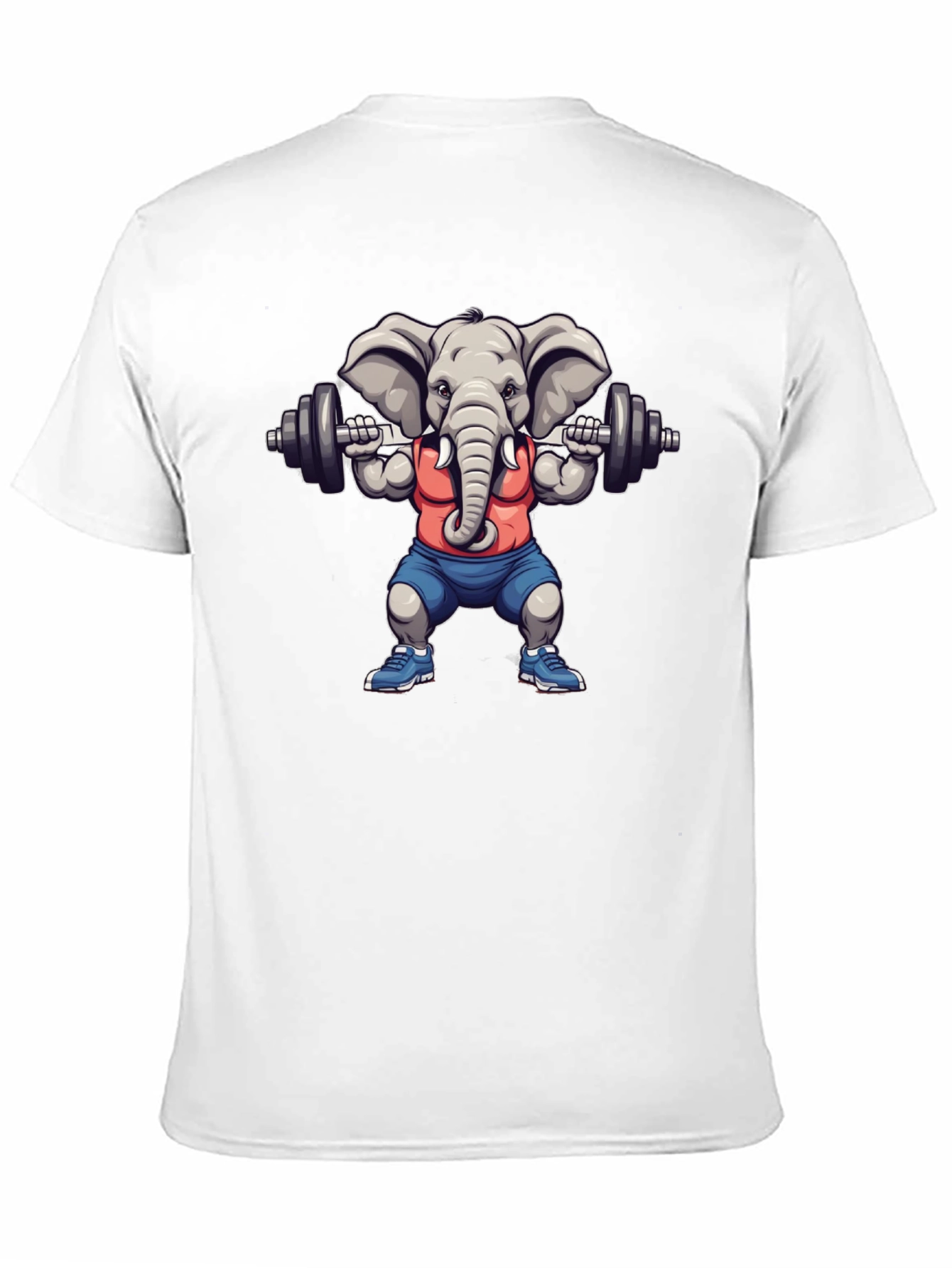 Black Weightlifting Elephant T-Shirt view 11