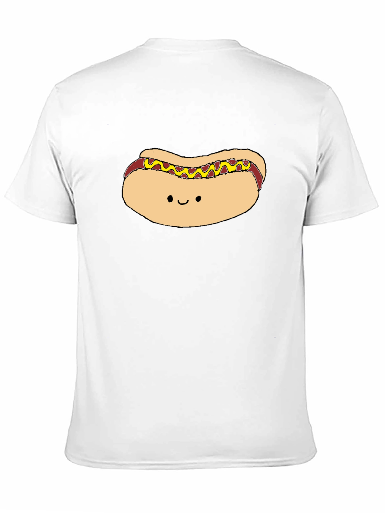 Black Cute Hotdog Graphic Black T-Shirt view 11
