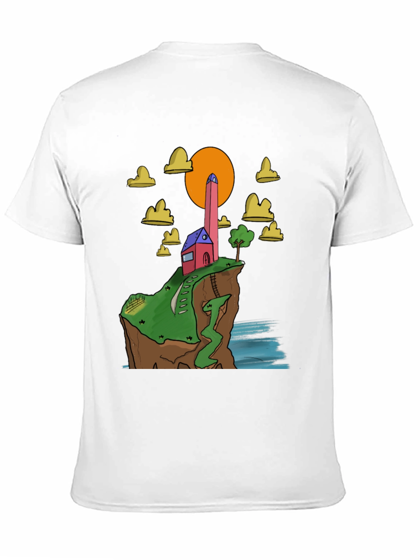 Black Cliffside Cartoon Tee view 11