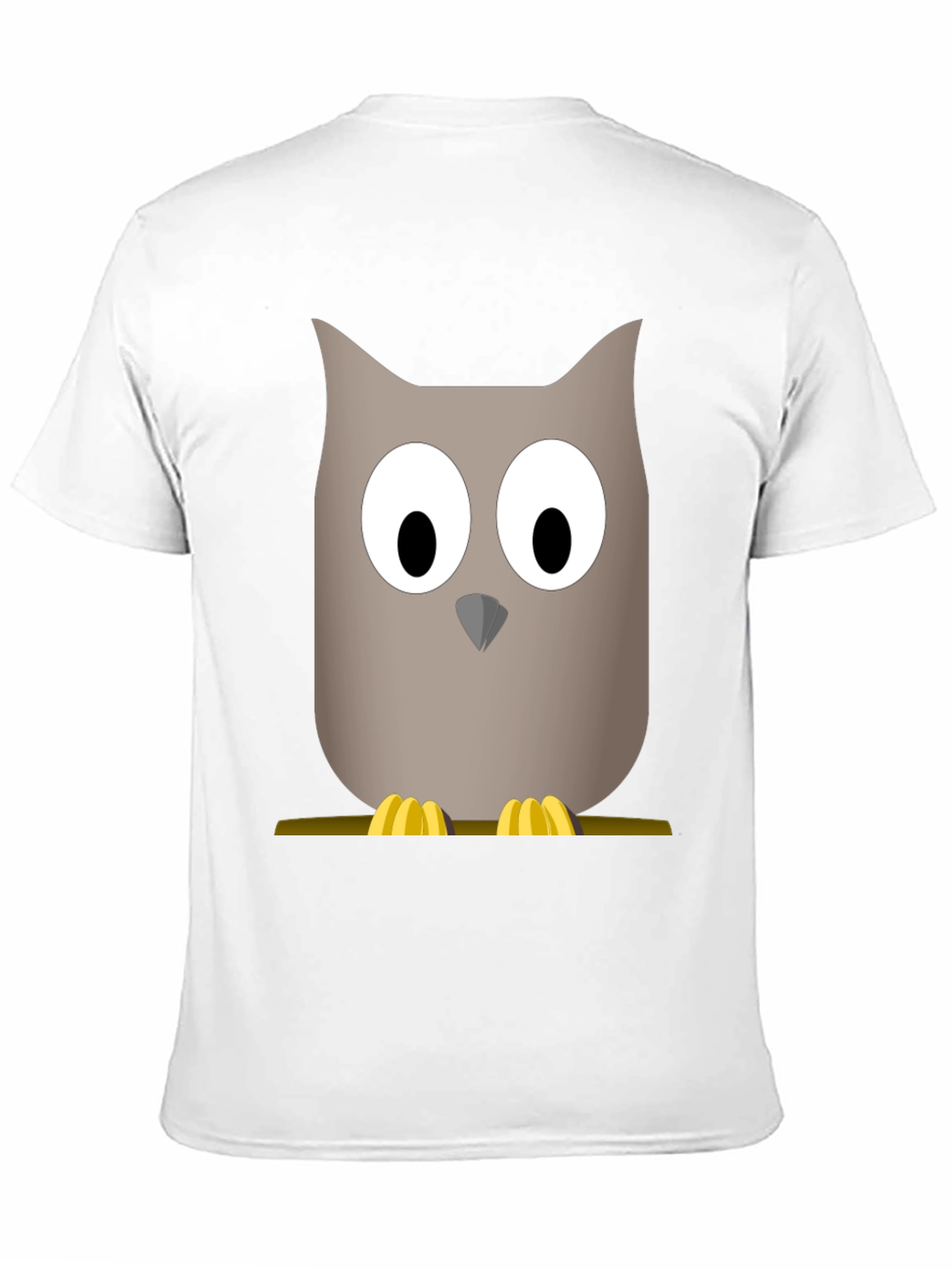 Black Cartoon Owl Graphic Tee - Men's Black T-Shirt view 11