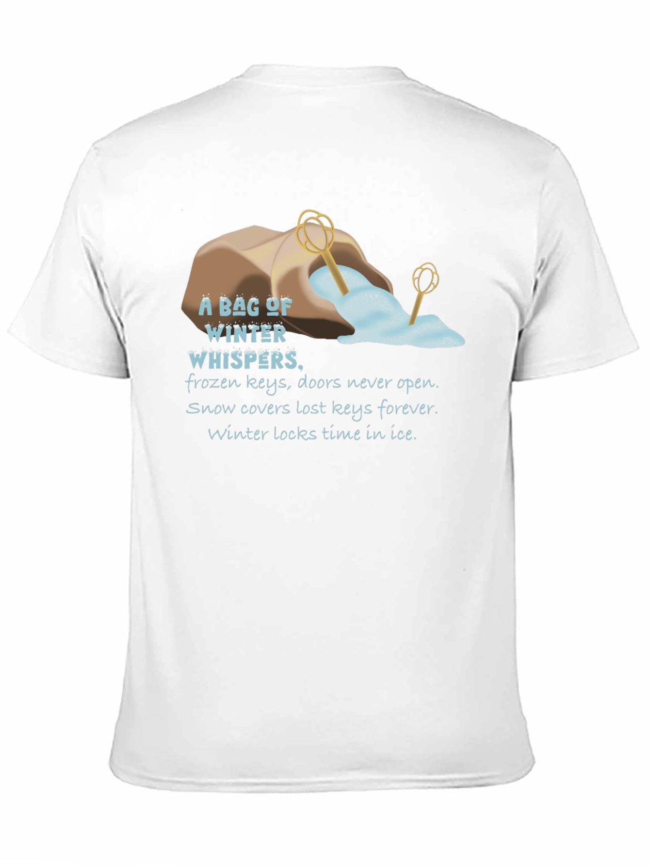 Black Winter Whispers Graphic T-Shirt - Unisex Black Tee view 11