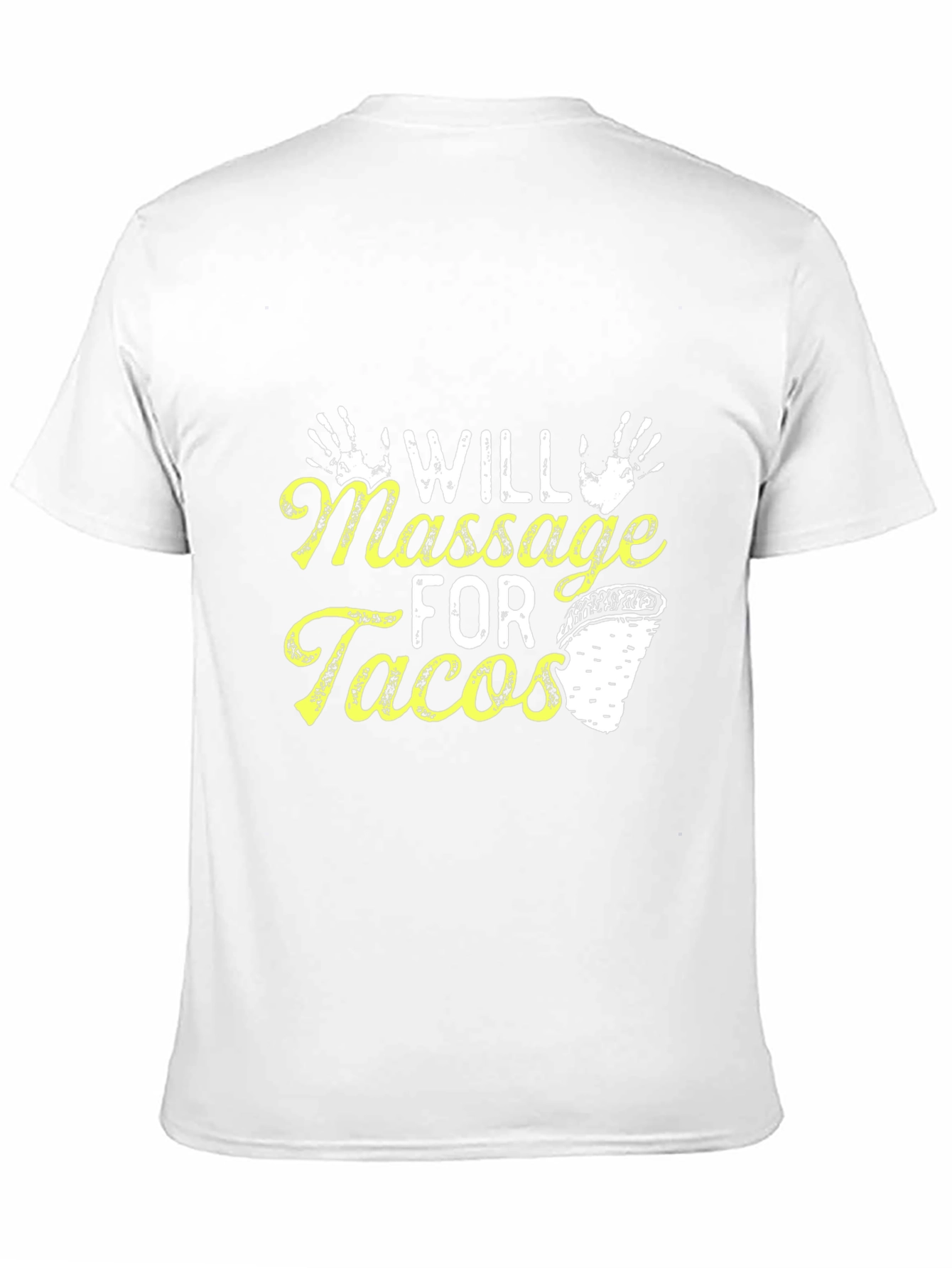 Black Massage for Tacos Black T-Shirt view 11