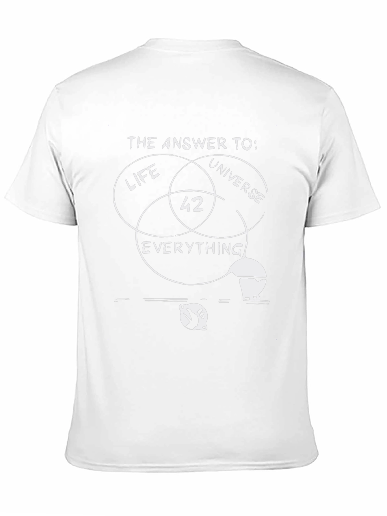 Black The Answer to Life 42 Men's T-Shirt view 11