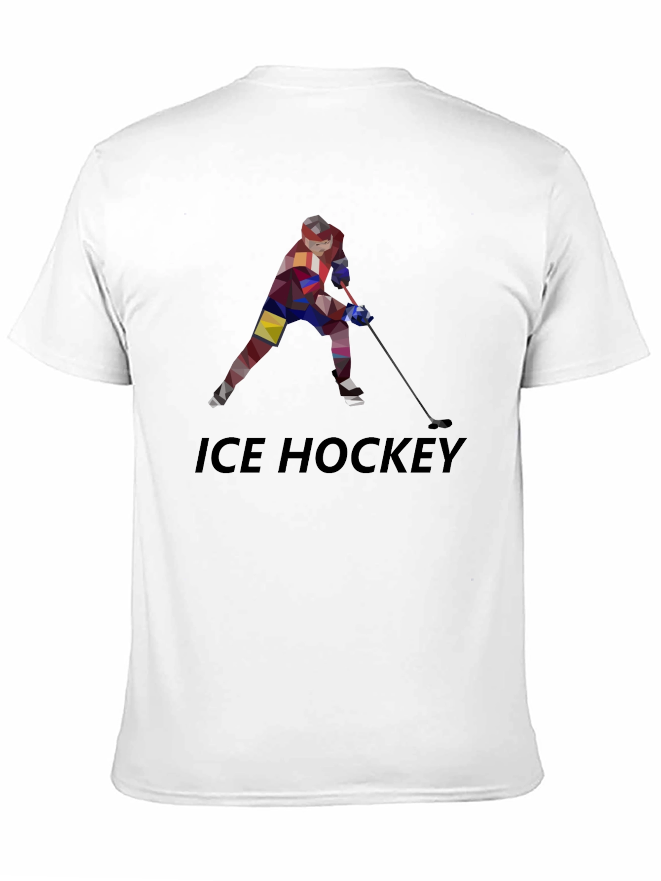 Black Geometric Ice Hockey Graphic Tee - Stylish Sportswear view 11