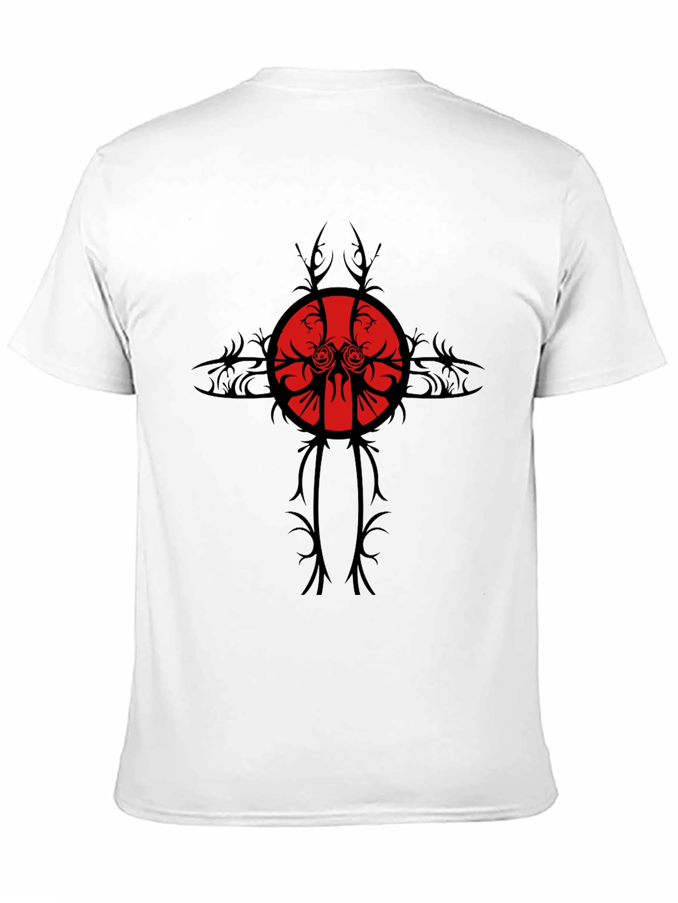 Red Rose Cross Graphic Tee - 11