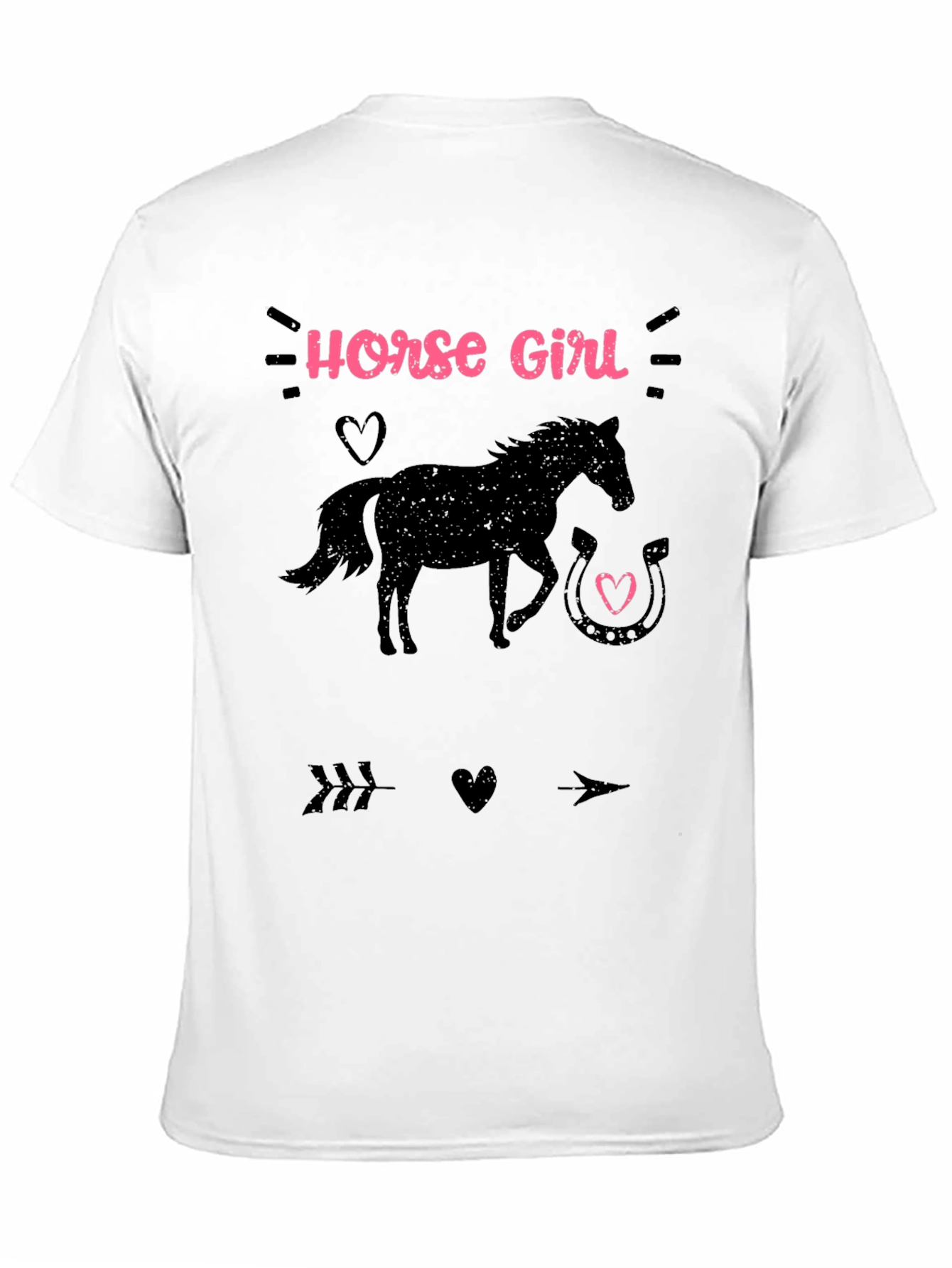 Black Horse Girl Graphic T-Shirt view 11