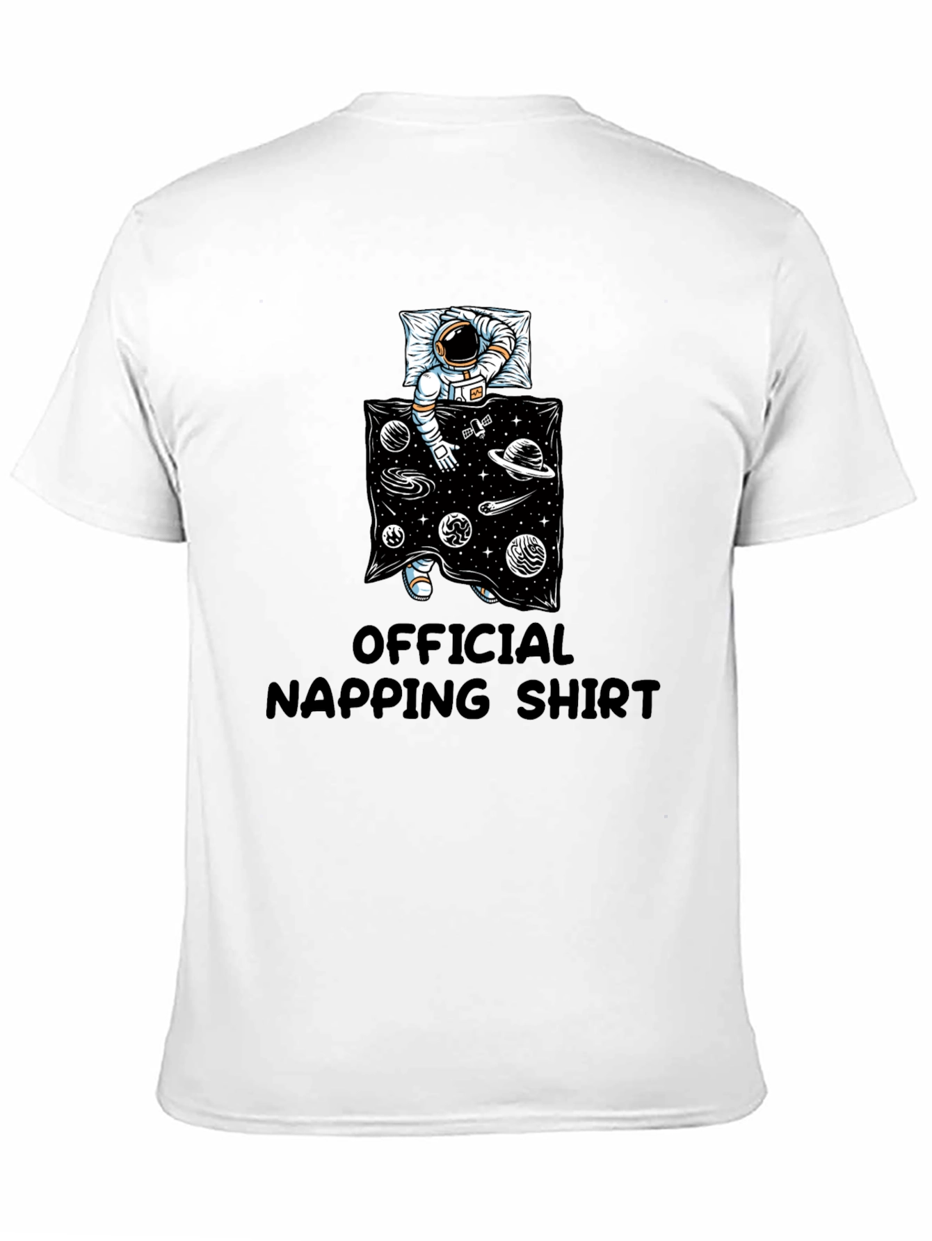 Black Astronaut Napping Shirt - Relax in Style view 11