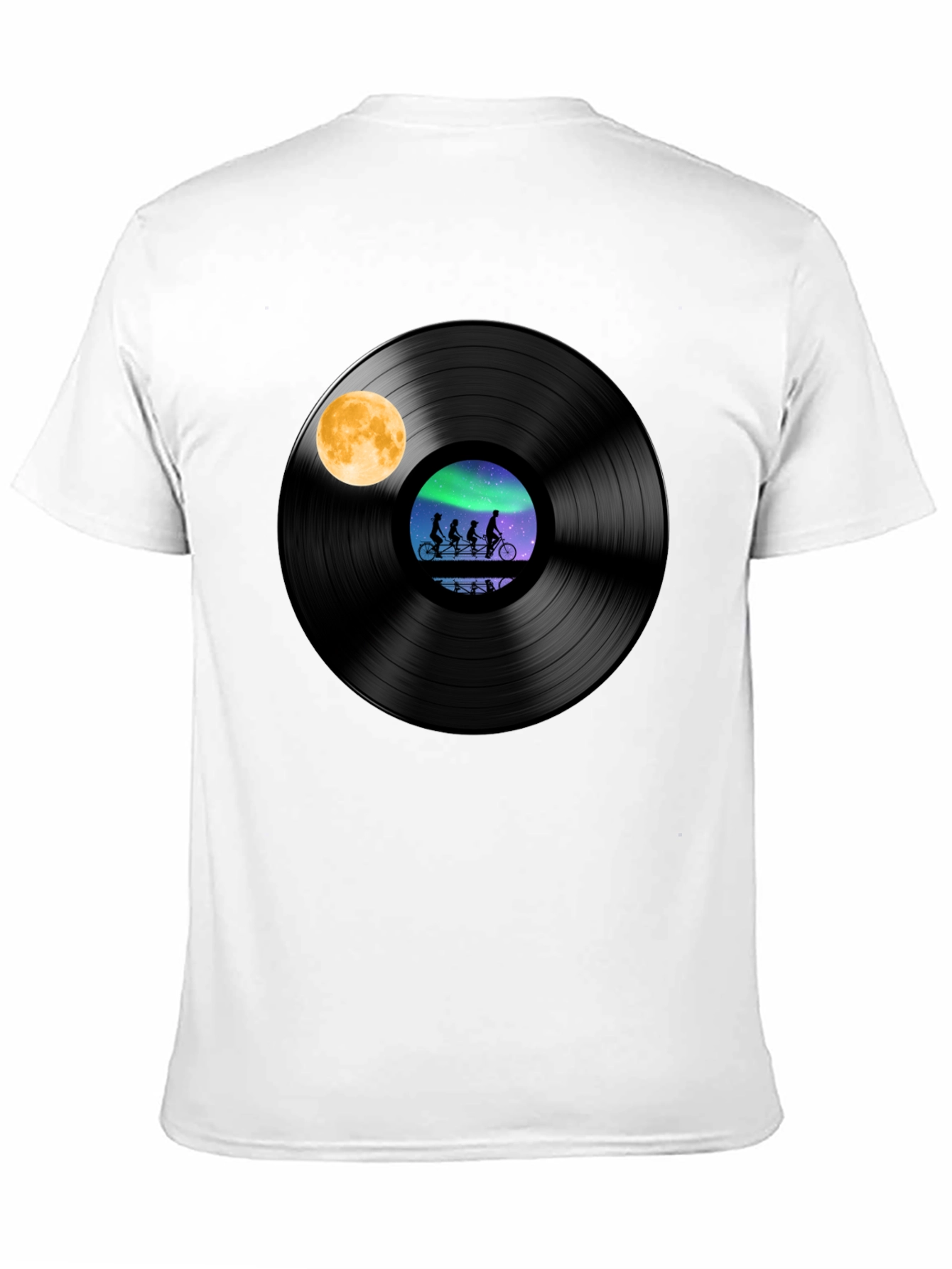 Vinyl Record Bike Ride Graphic Tee - 11