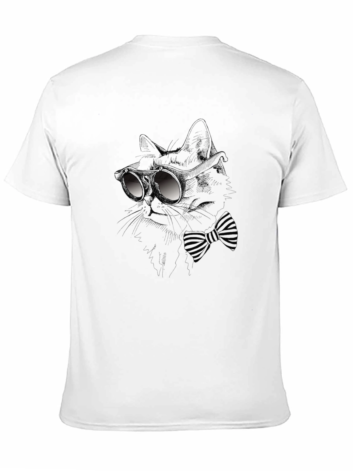 Black Cool Cat Tee - Black T-Shirt with Bow Tie & Shades view 11