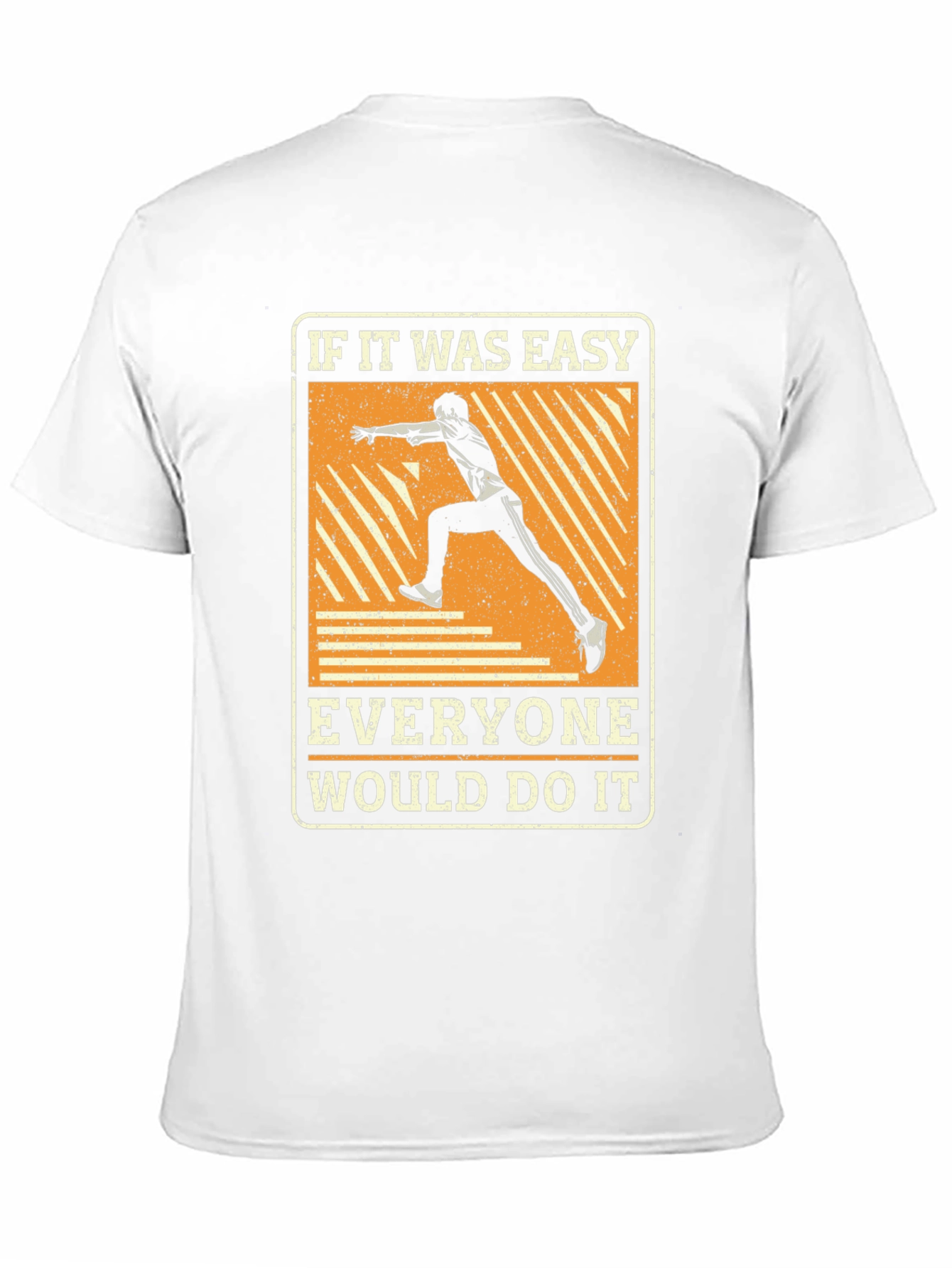 Black Motivational Runner T-Shirt - If It Was Easy view 11