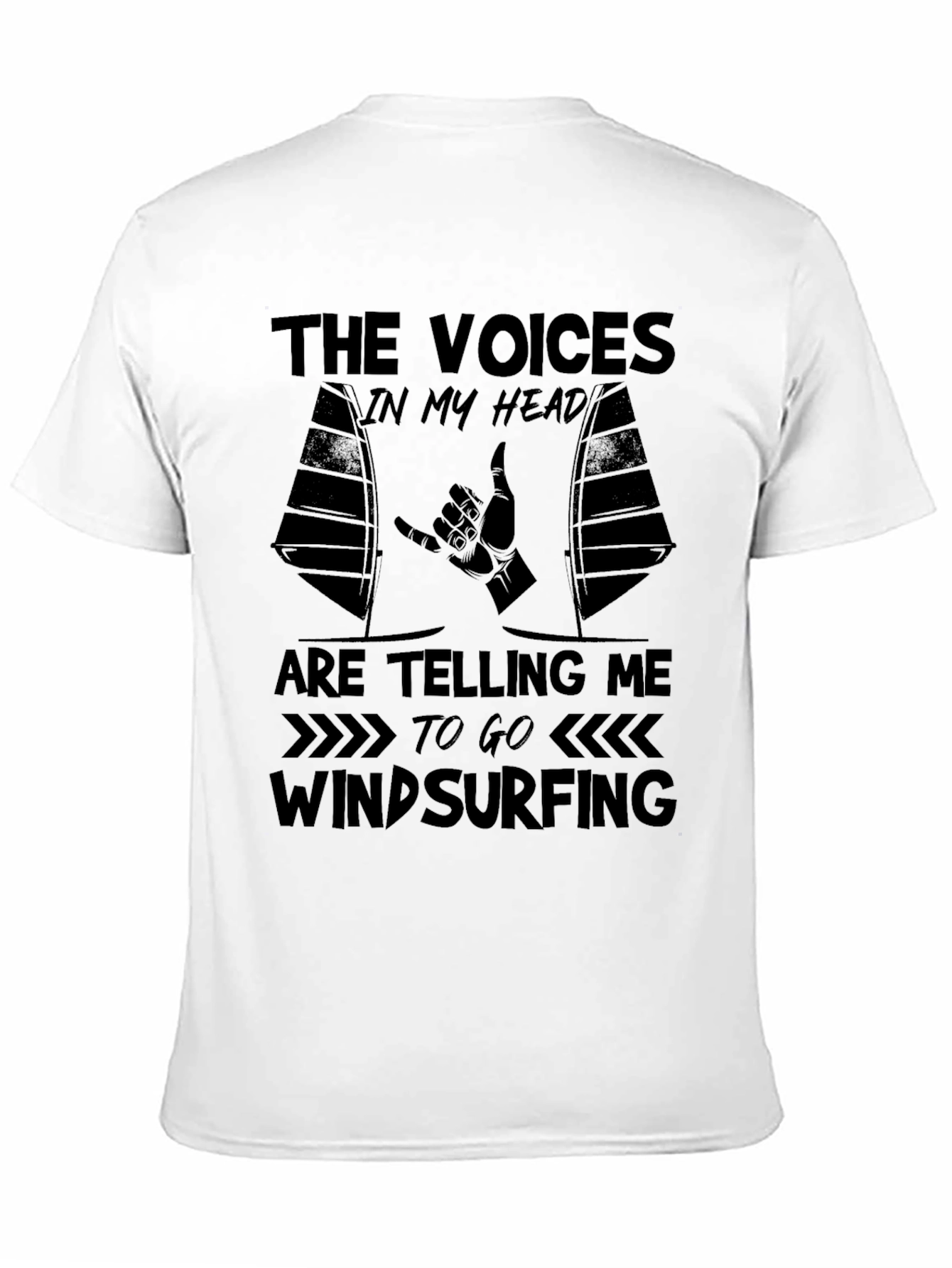 Black Voices in My Head Windsurfing T-Shirt view 11