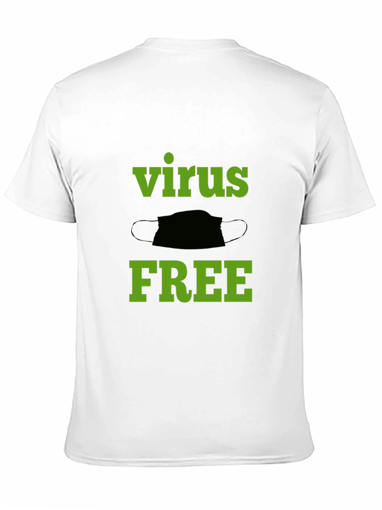 Black Virus Free Graphic Tee - Black Cotton T-Shirt view 11