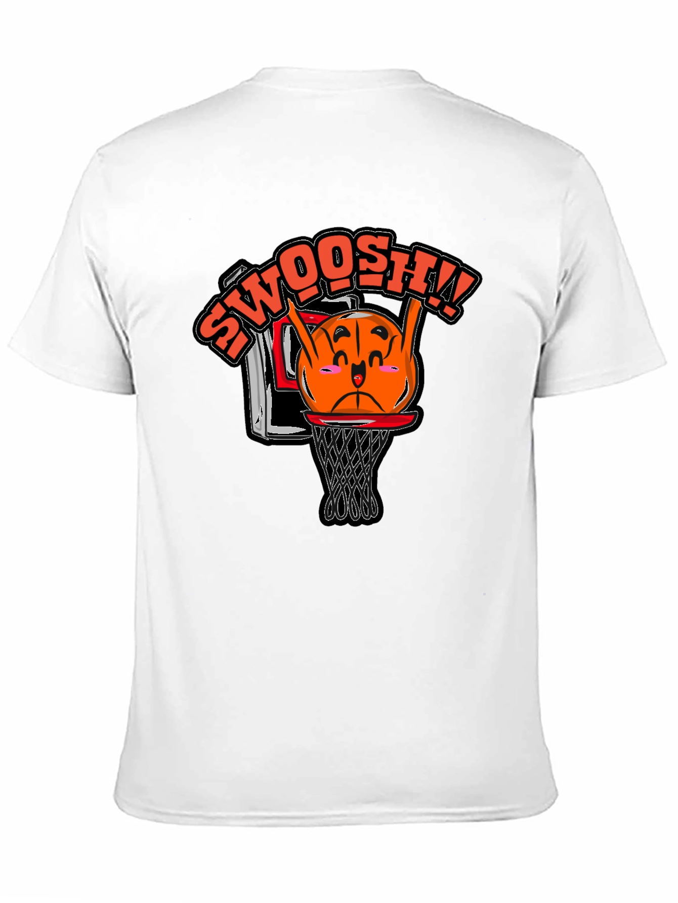 Black Funny Basketball Graphic Tee - Swoosh! view 11