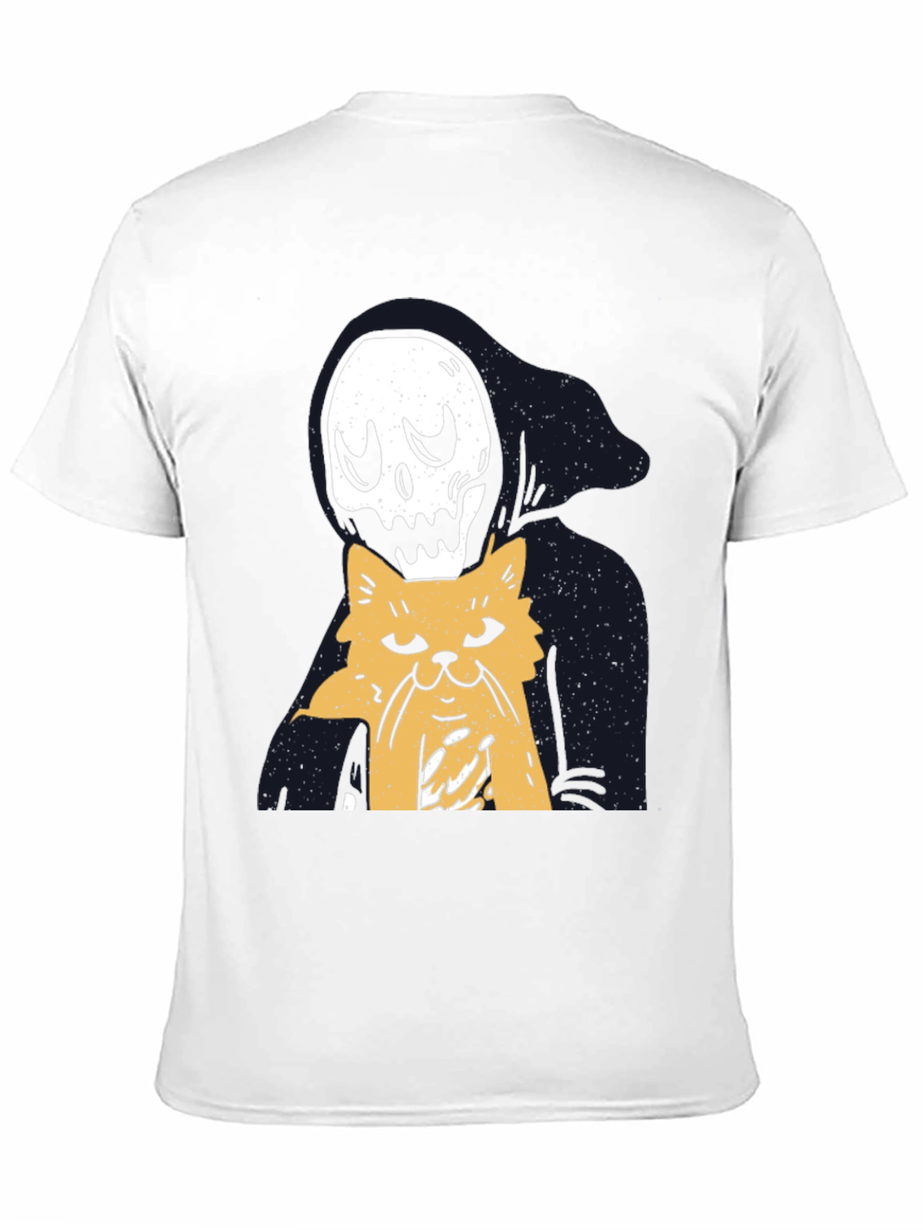 Black Grim Reaper Cat Lover T-Shirt - Black view 11