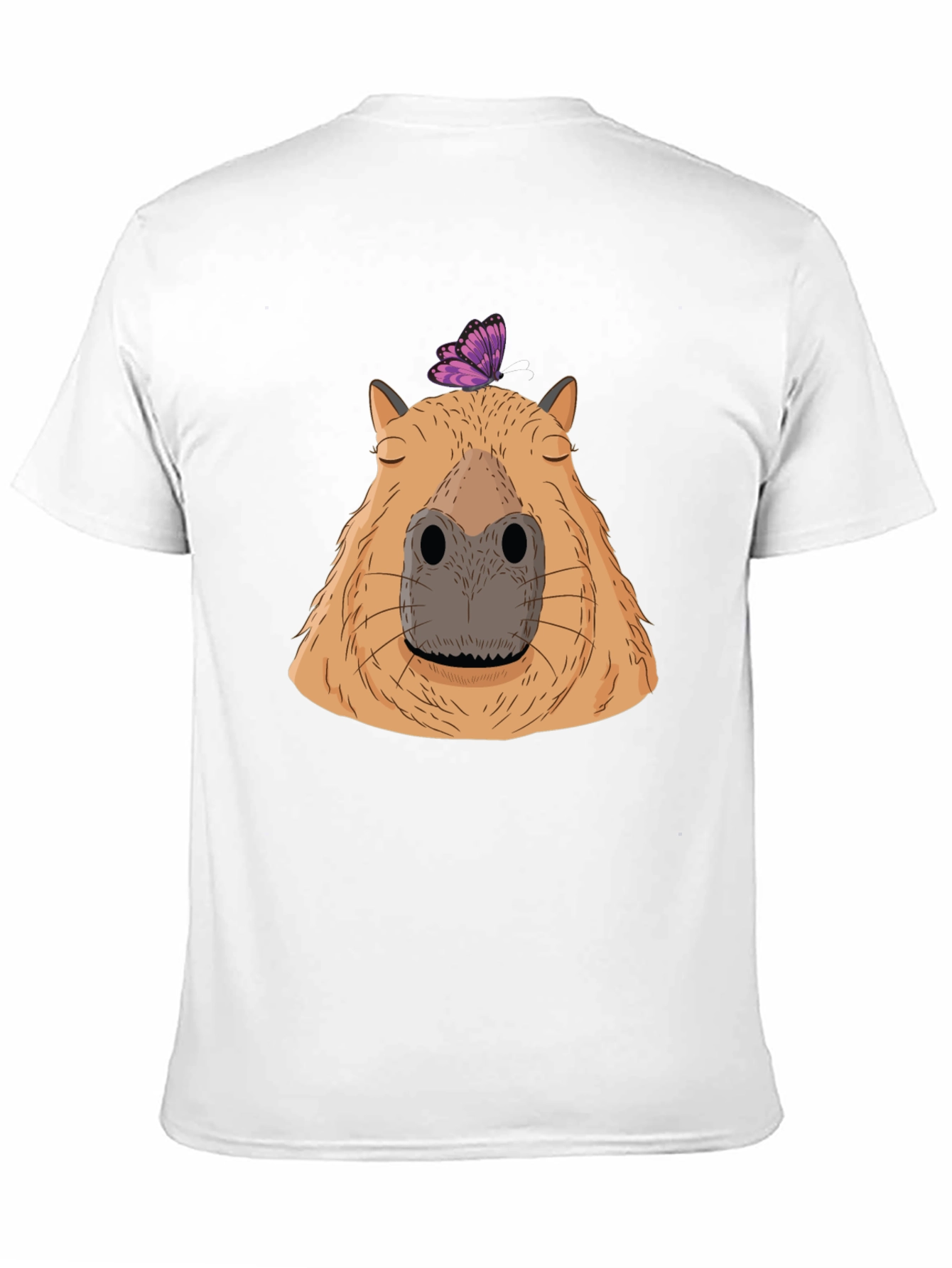Black Capybara & Butterfly Graphic T-Shirt - Comfort & Style view 11