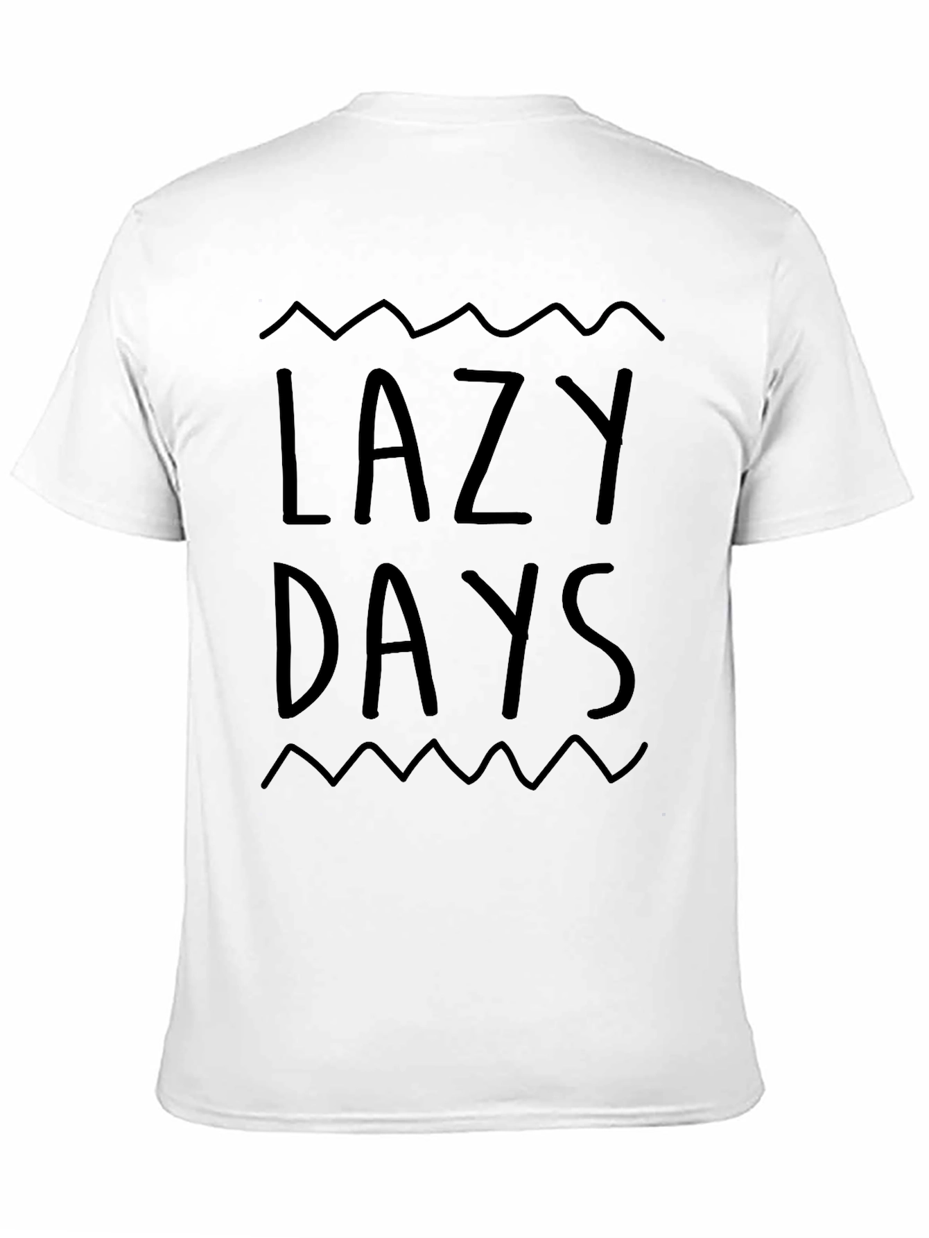 Black Lazy Days Black Graphic Tee - Relaxed Comfort view 11