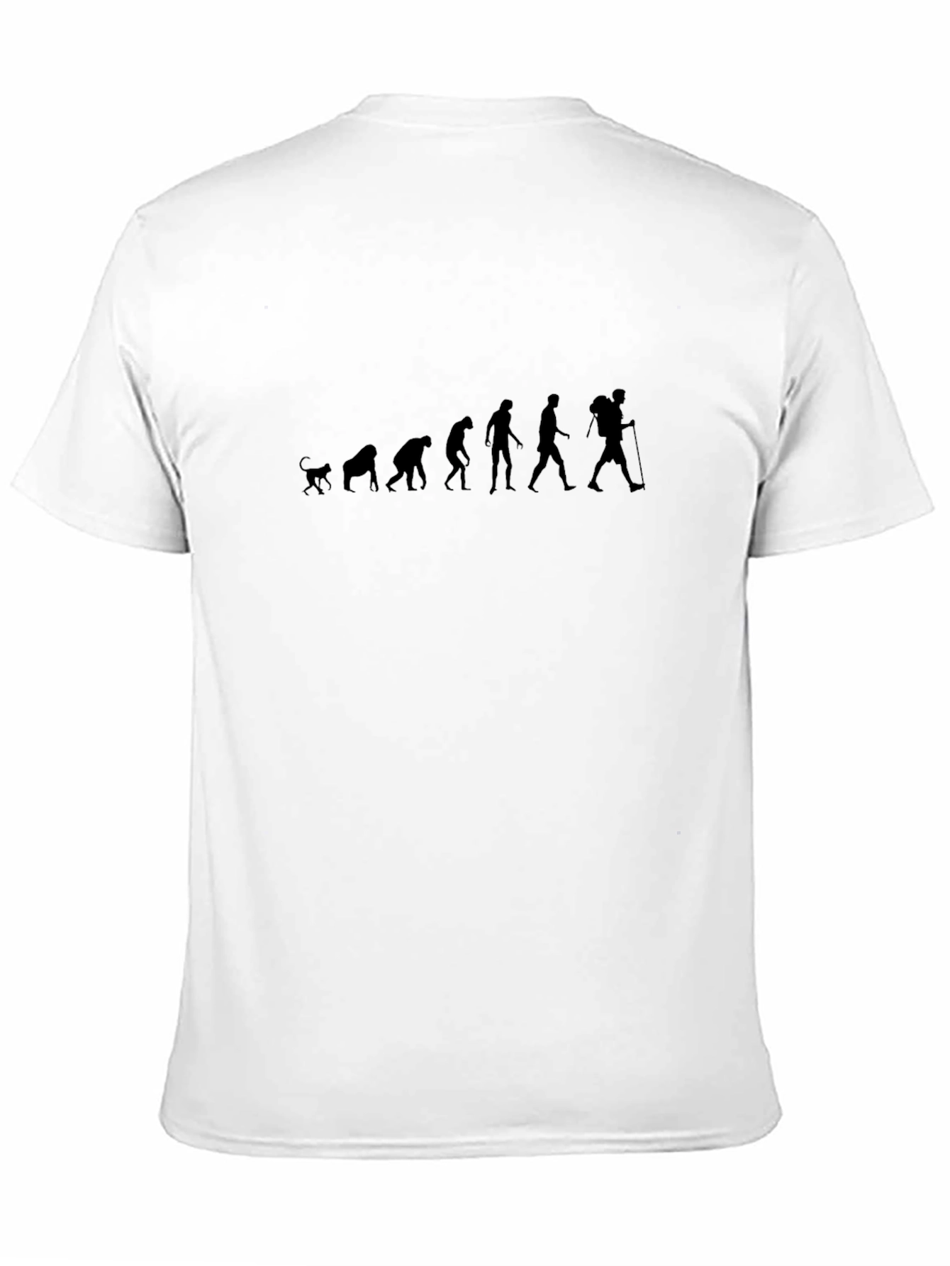 Black Evolution of Hiker Graphic T-Shirt - Black Cotton view 11
