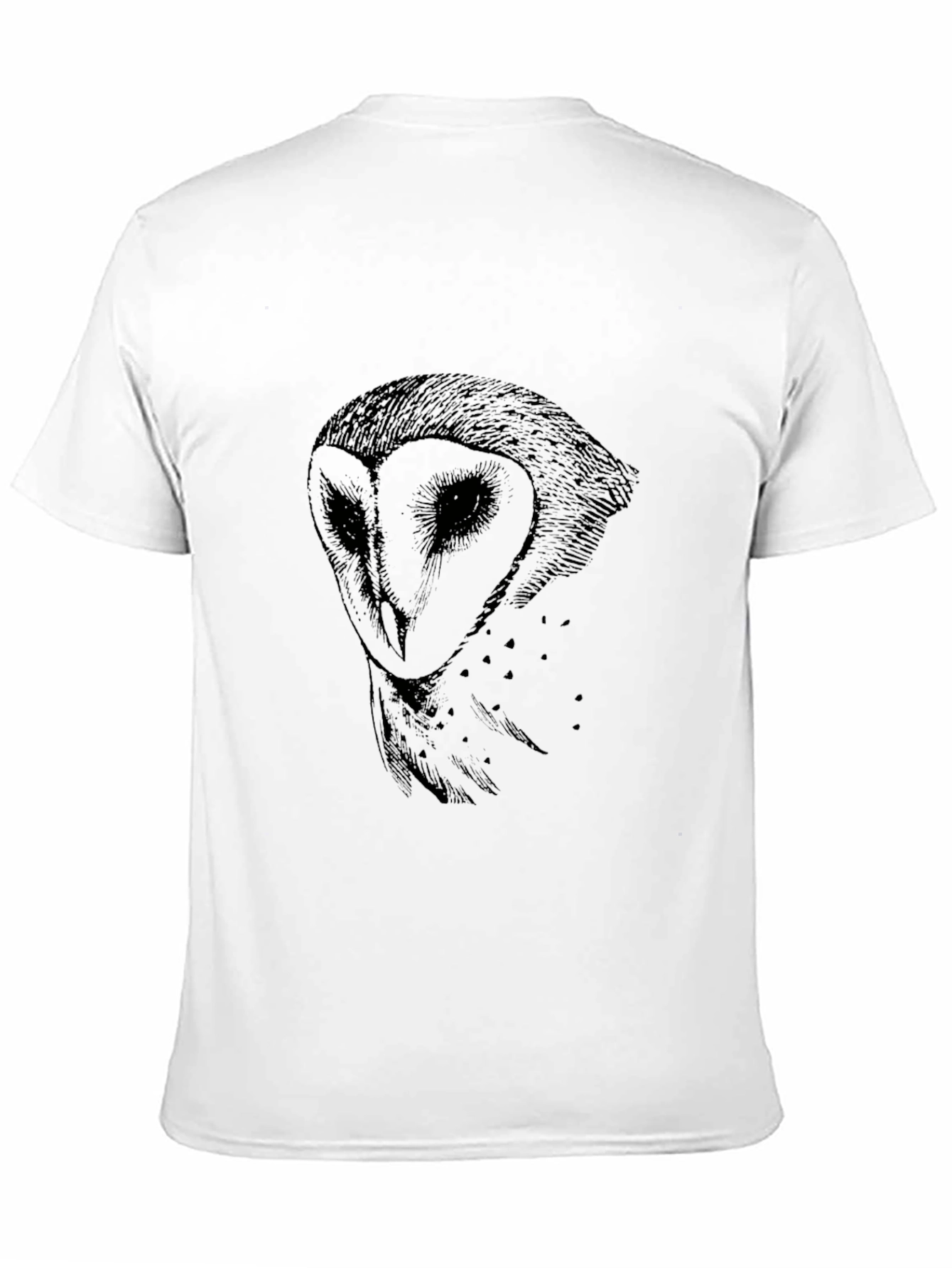 Black Men's Black Owl Graphic T-Shirt view 11