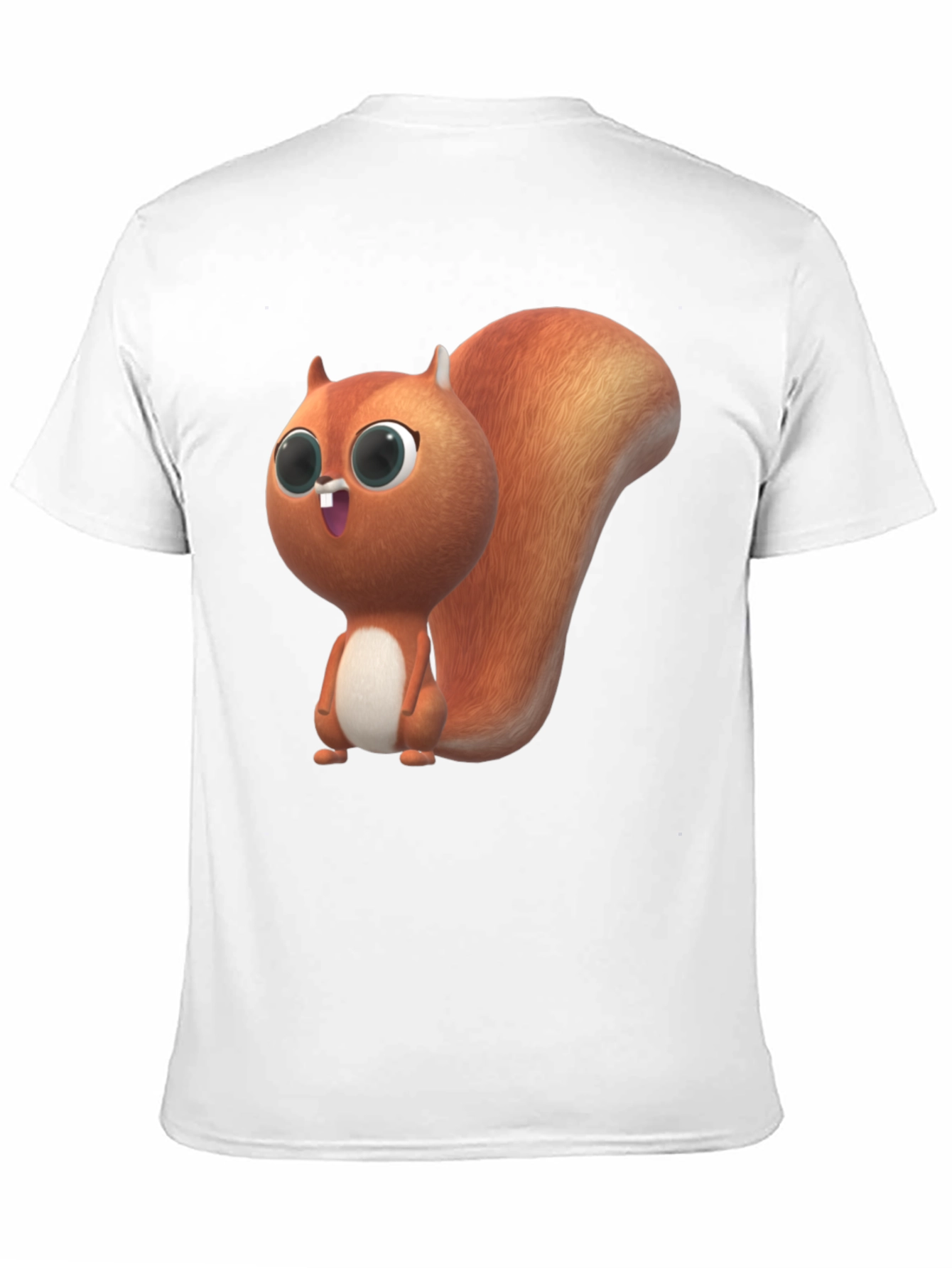 Black Cute Squirrel Graphic Black T-Shirt view 11