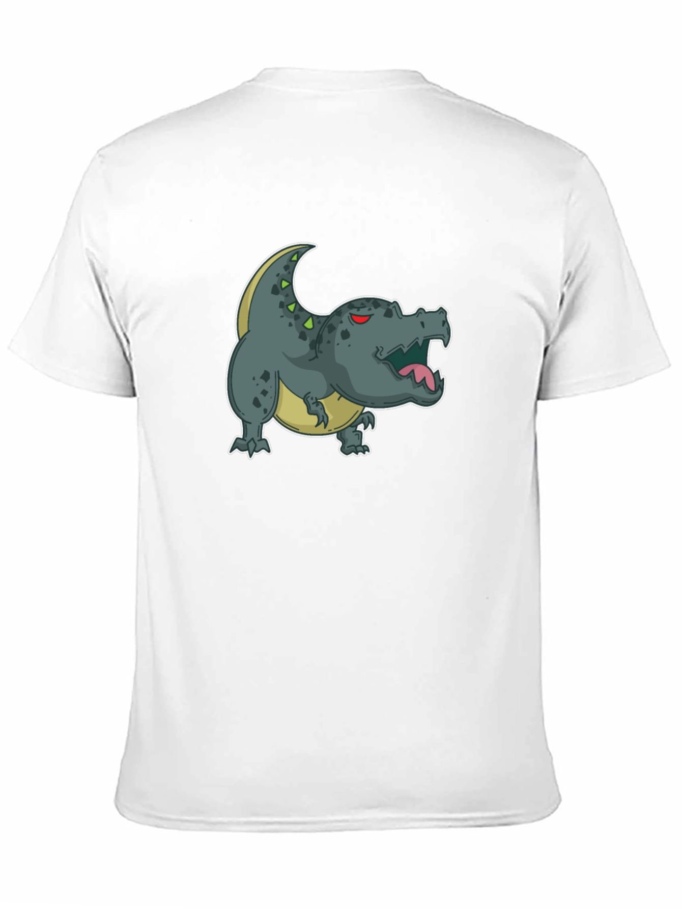 Black Cartoon Dinosaur Graphic Tee - Black view 11
