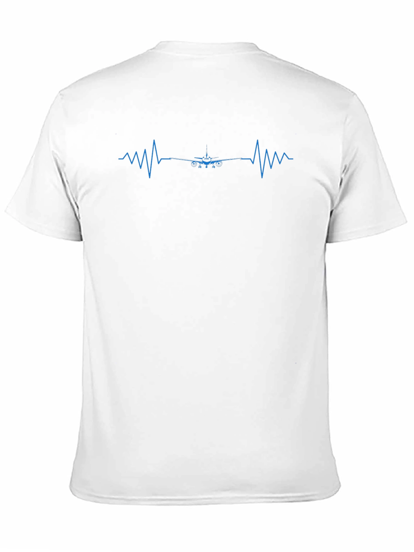 Black Airplane Heartbeat T-Shirt - Pilot Gift view 11