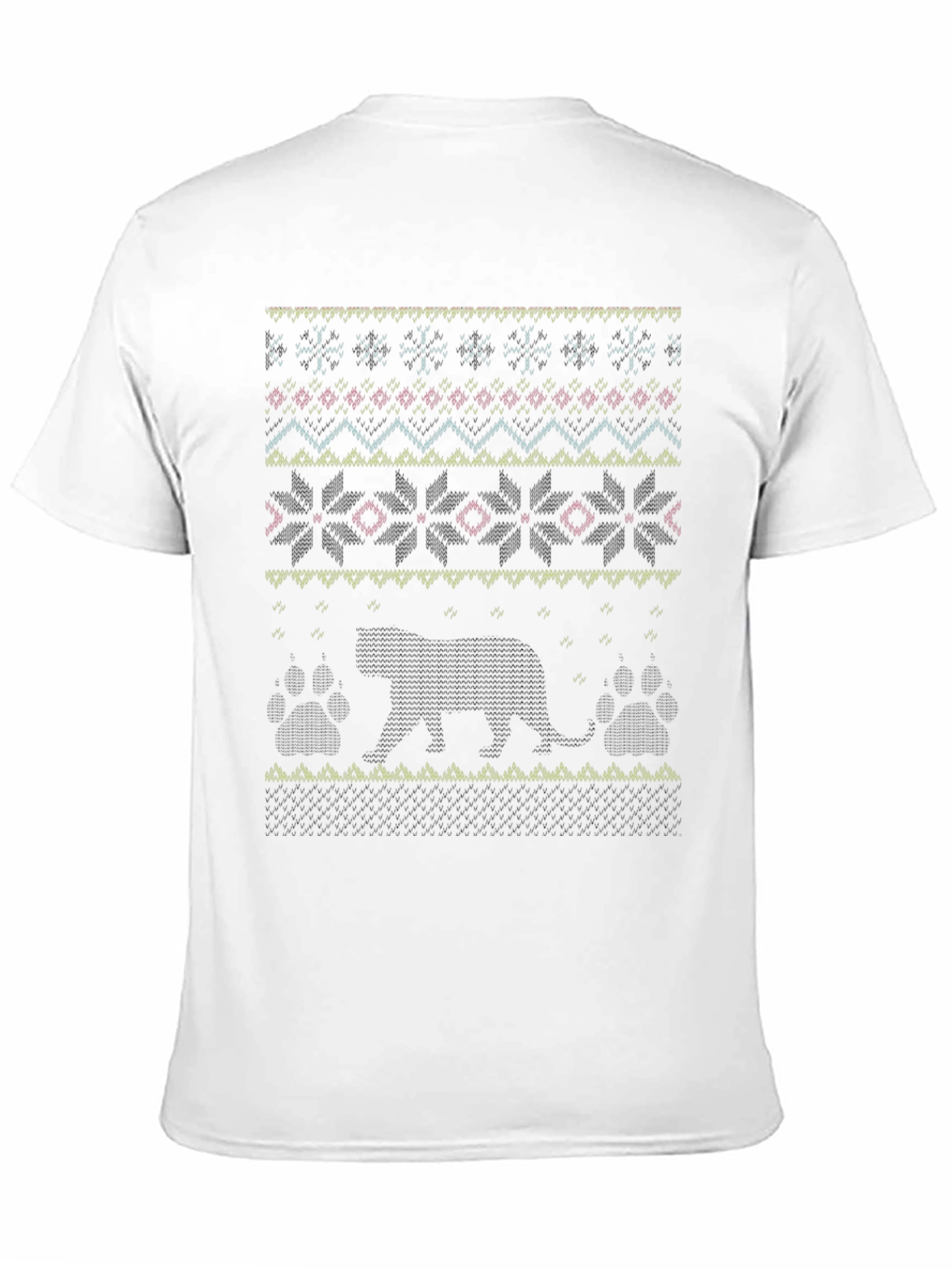 Black Otter Ugly Christmas Sweater T-Shirt view 11