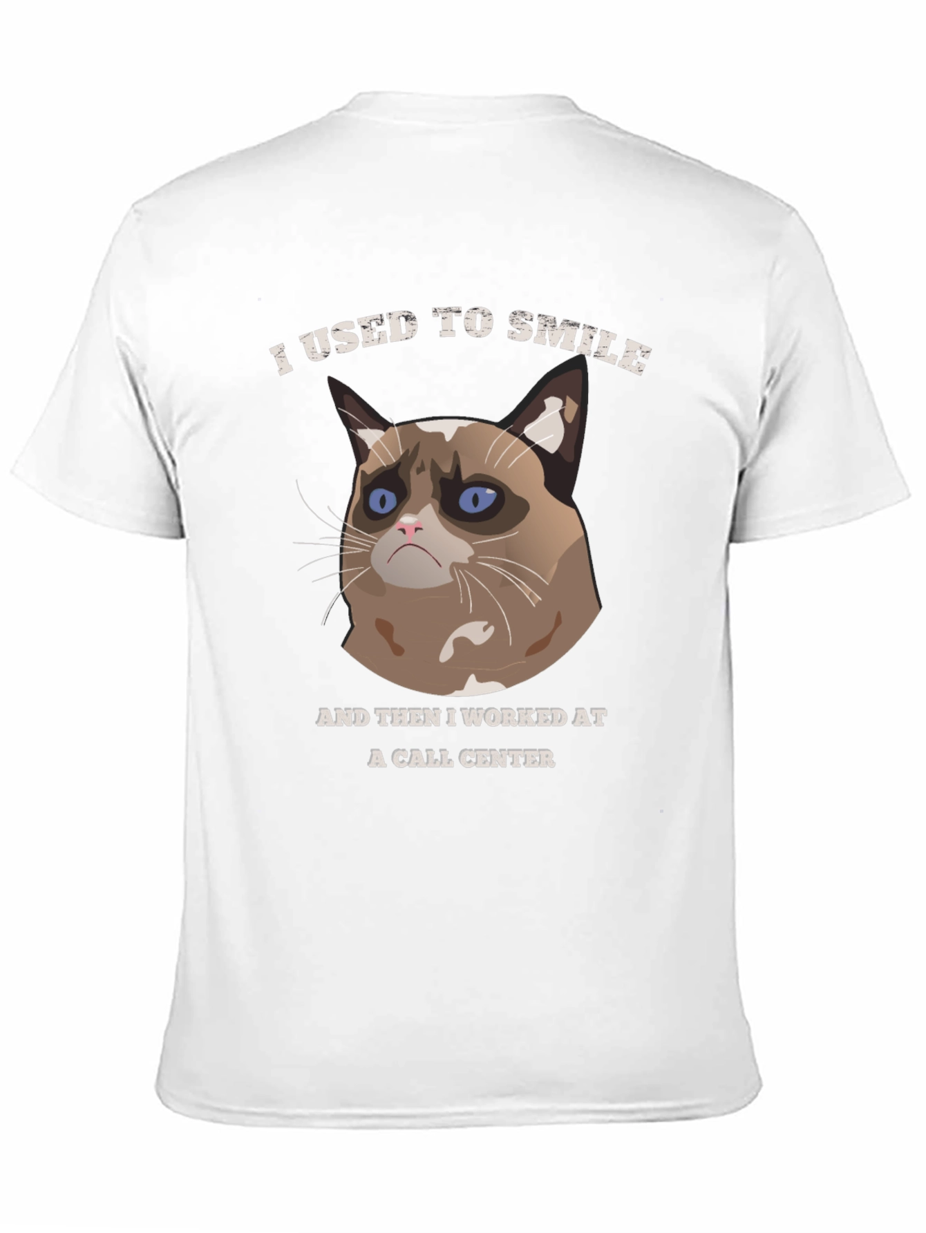 Black Grumpy Cat Call Center T-Shirt view 11