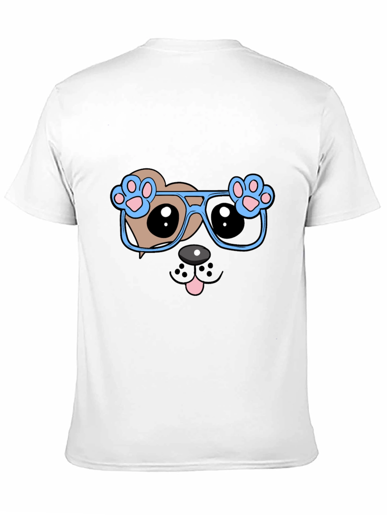 Black Cool Dog with Glasses Graphic Tee view 11