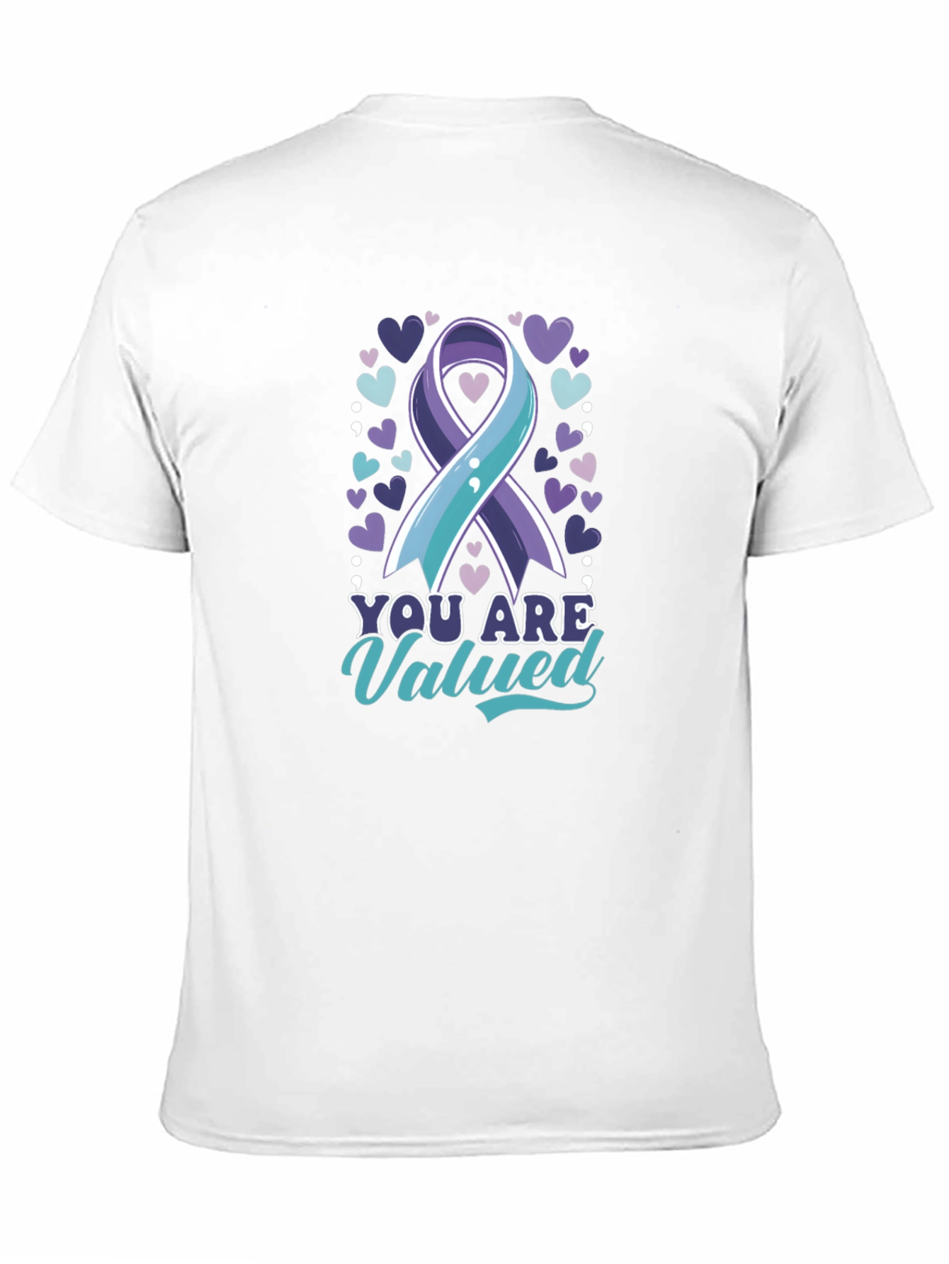 Black You Are Valued Suicide Prevention Awareness T-Shirt view 11