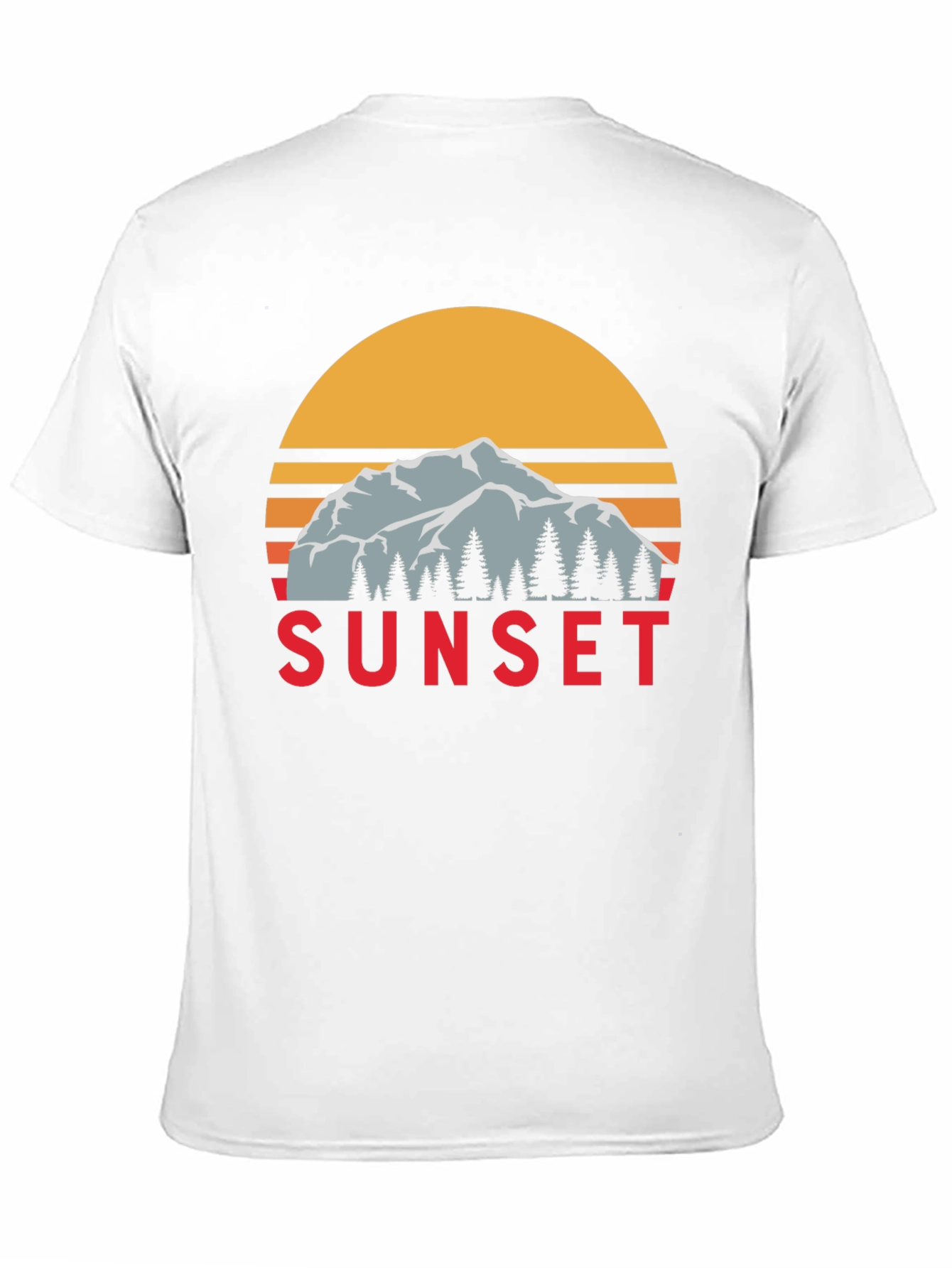 Black Sunset Mountain Graphic Tee - Retro Style view 11