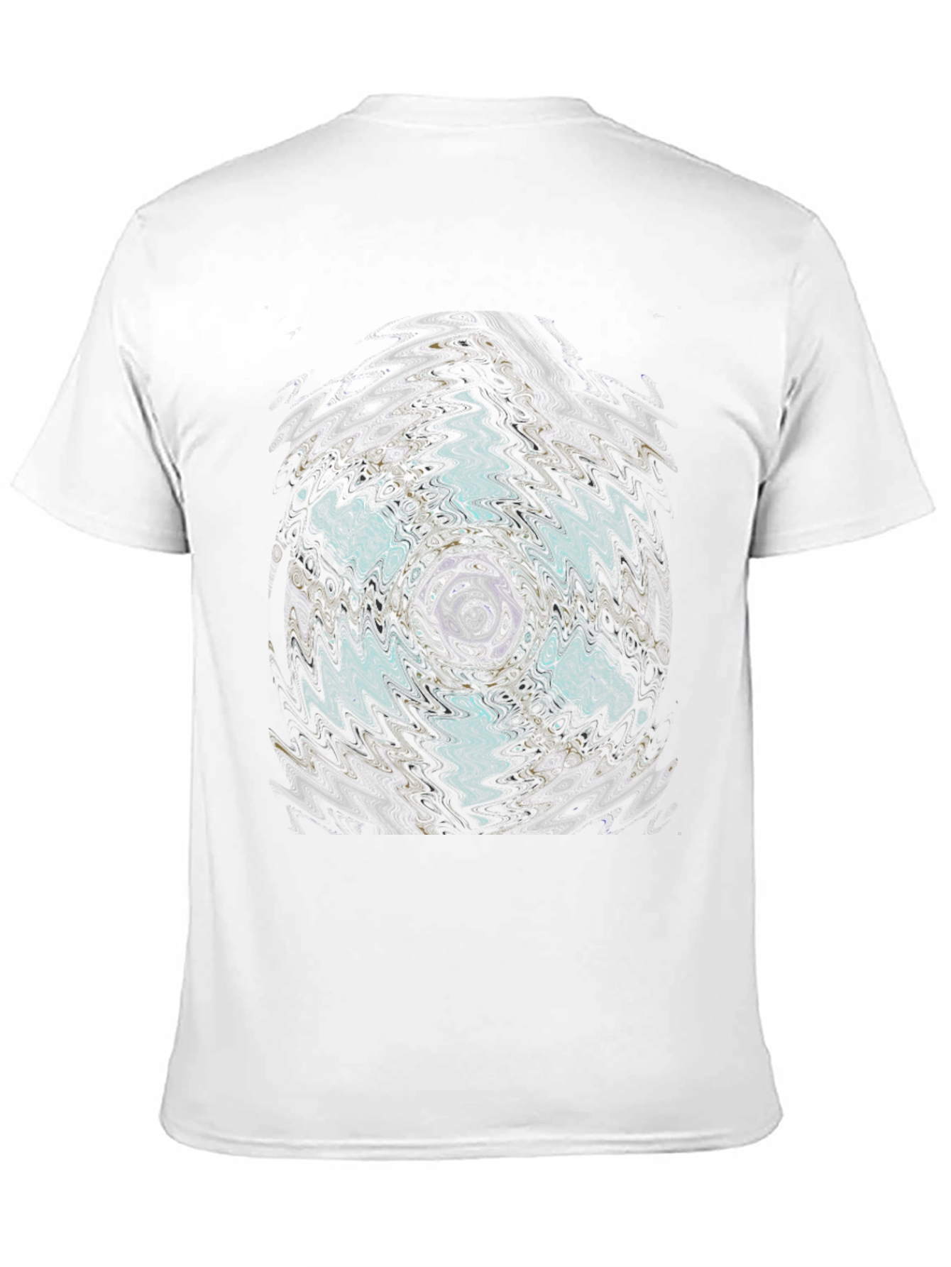 Black Abstract Vortex Graphic Black T-Shirt view 11