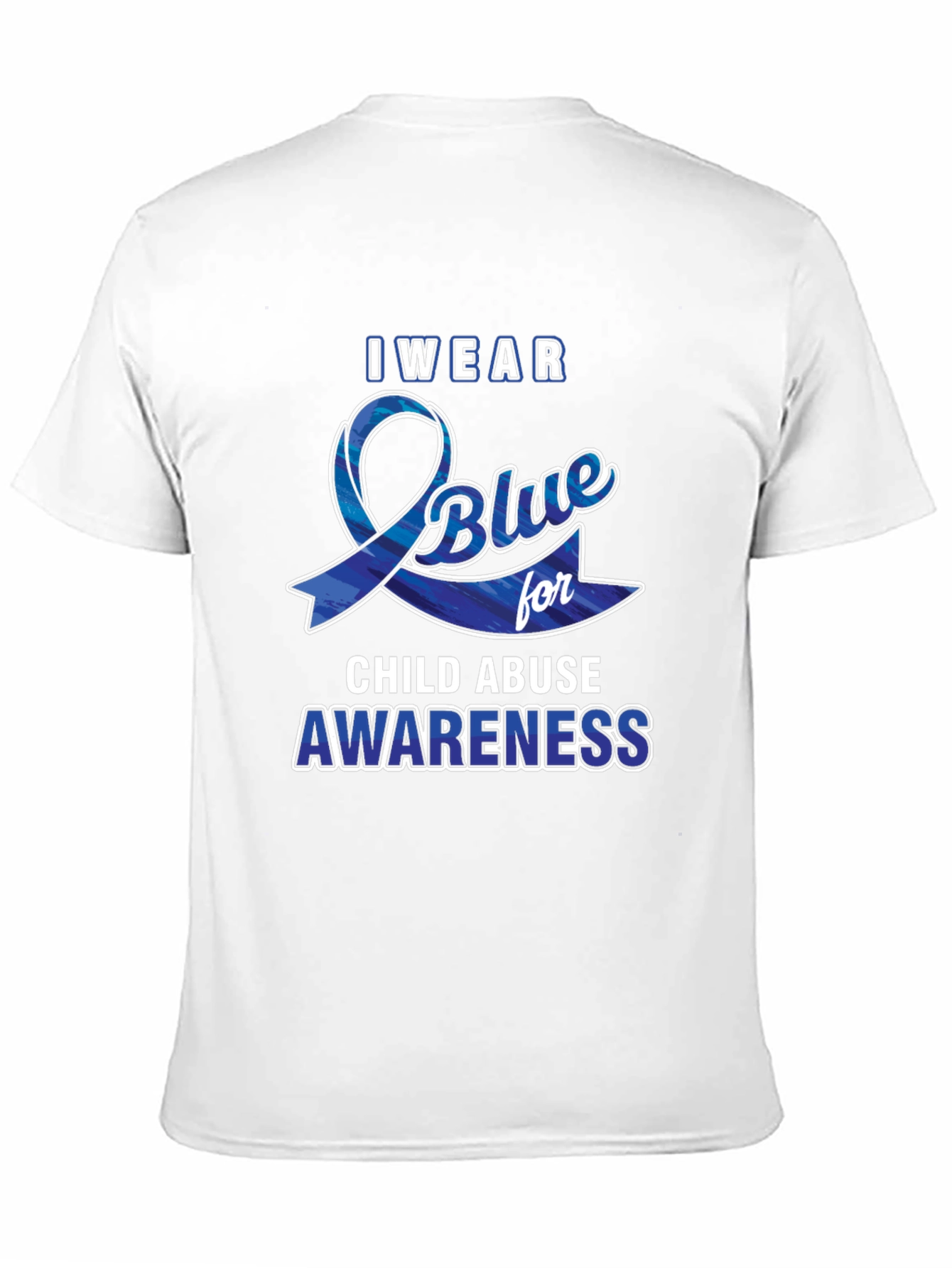 Black I Wear Blue For Child Abuse Awareness T-Shirt view 11