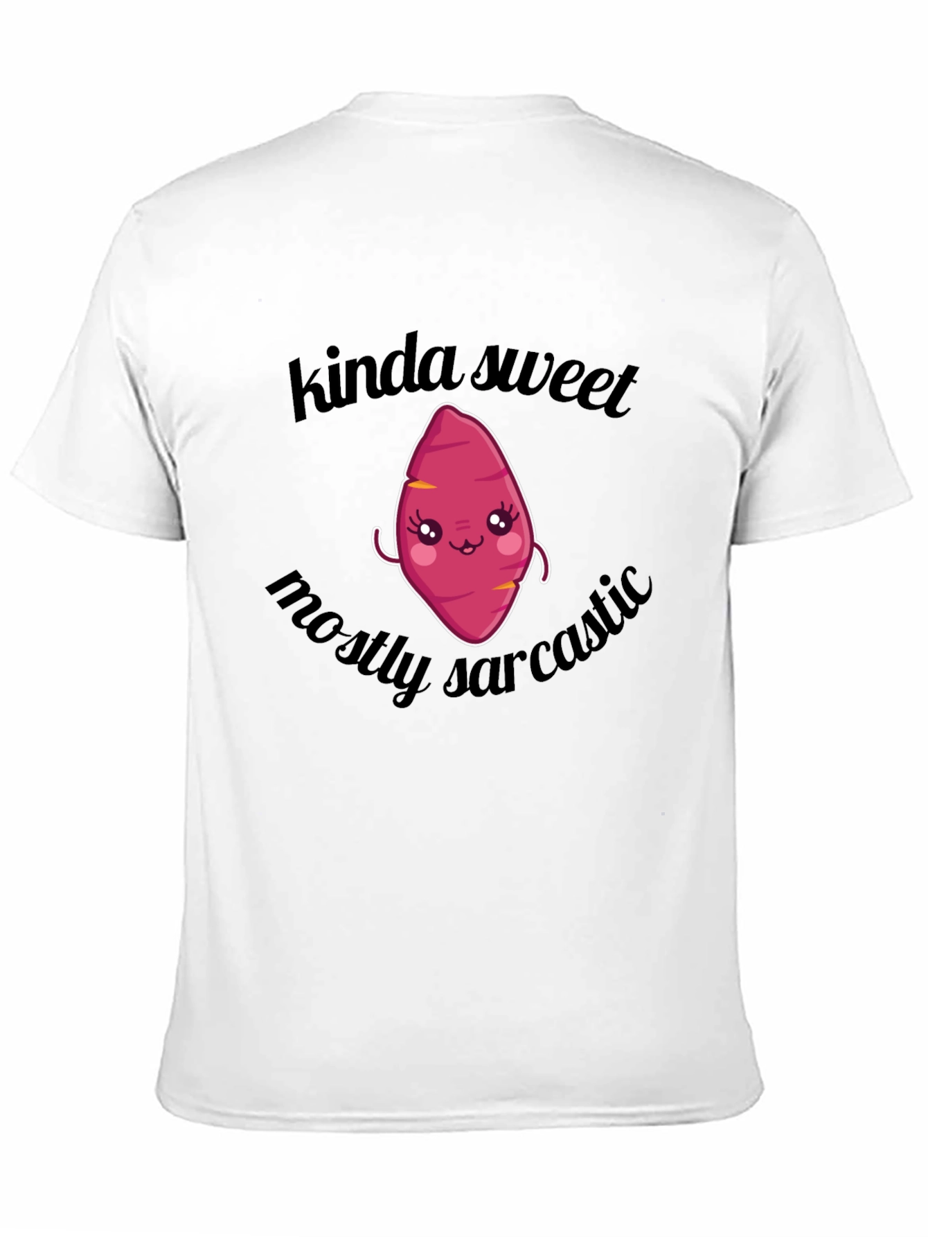 Black Kinda Sweet, Mostly Sarcastic Cute Sweet Potato T-Shirt view 11