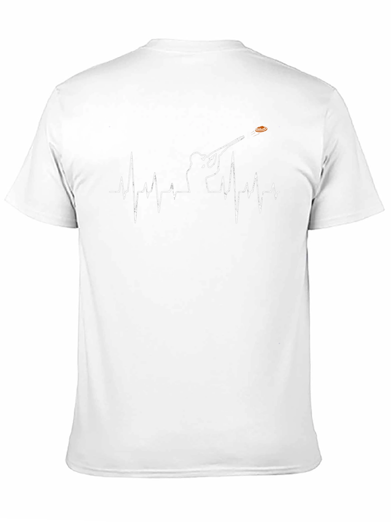 Black Clay Pigeon Shooting Heartbeat T-Shirt view 11