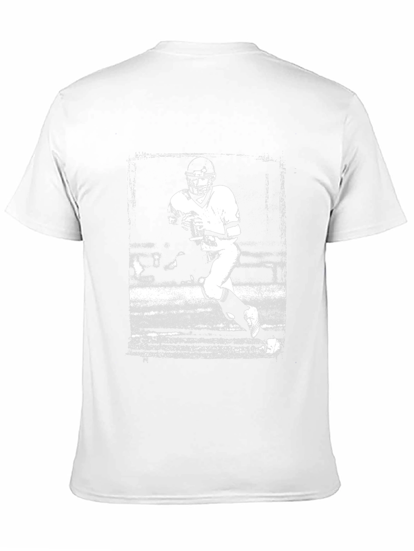 Black Vintage Football Player Black Graphic Tee view 11