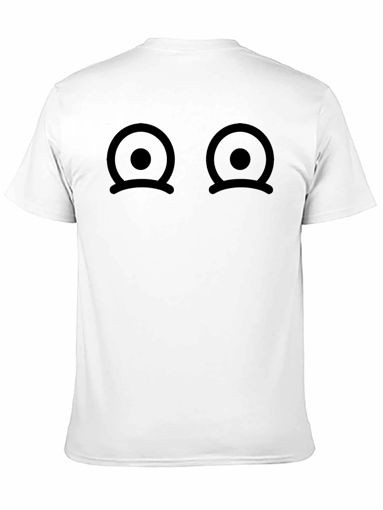 Black Black Graphic Tee with Funny Eye Design view 11