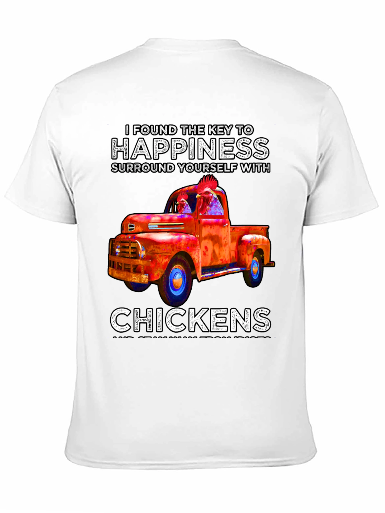 Black Happiness is Chickens Truck T-Shirt view 11