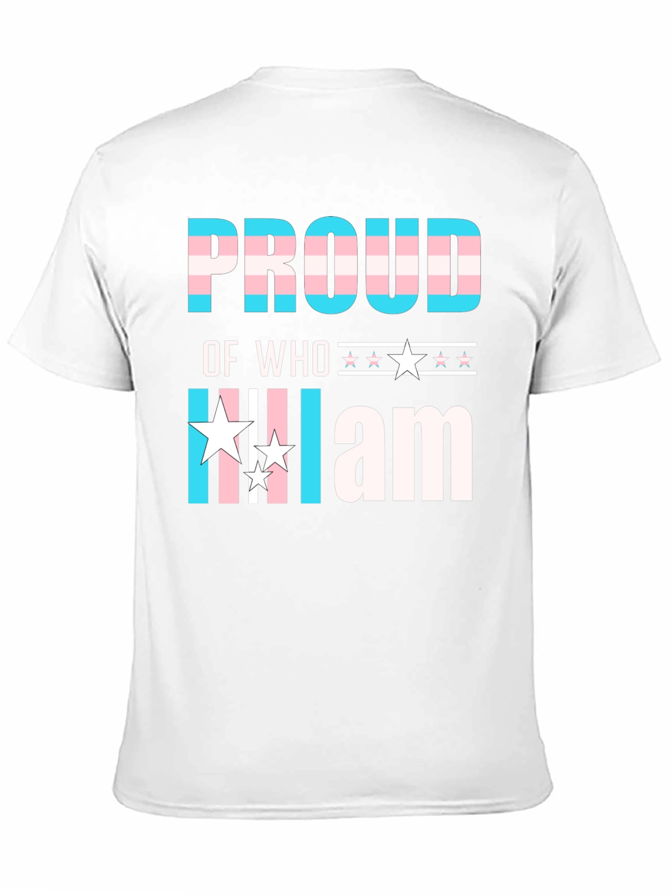 Black Proud of Who I Am Transgender Pride T-Shirt view 11
